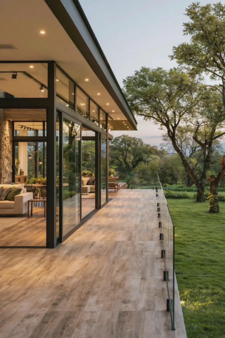 fachada-de-casa-de-fazenda-pequena-com-porta-de-correr-envidracada-integrandovaranda-e-jardim Portas, janelas e varandas que ampliam a sensação de espaço na casinha de fazenda pequena fachada-de-casa-de-fazenda-pequena-com-porta-de-correr-envidracada-integrandovaranda-e-jardim Portas, janelas e varandas que ampliam a sensação de espaço na casinha de fazenda pequena