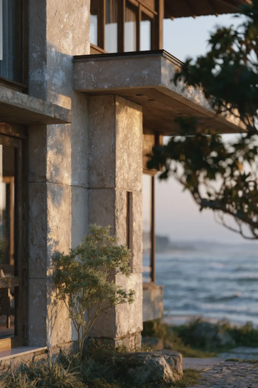 fachada-de-casa-de-praia-com-manchas-de-salitre-em-reboco-texturizado-cor-areiaacabamento-semiphoso Revestimentos, cores e detalhes que protegem fachadas de praia do sal fachada-de-casa-de-praia-com-manchas-de-salitre-em-reboco-texturizado-cor-areiaacabamento-semiphoso Revestimentos, cores e detalhes que protegem fachadas de praia do sal