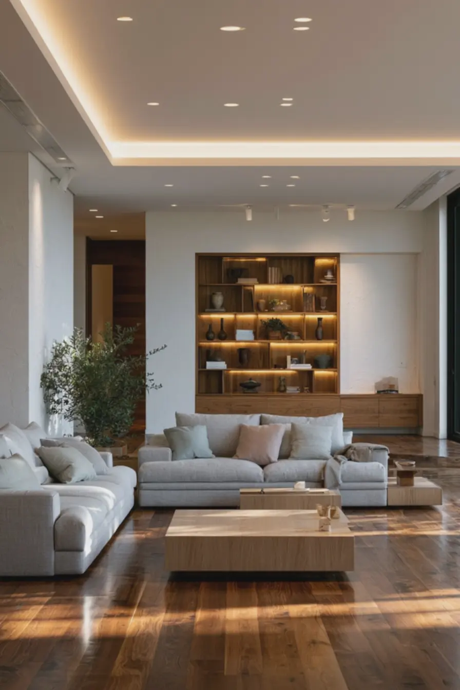 iluminacao-geral-com-embutidos-no-teto-distribuidos-uniformemente-para-confortovisual Iluminação em camadas com LED: pontos, fitas e embutidos que criam profundidade iluminacao-geral-com-embutidos-no-teto-distribuidos-uniformemente-para-confortovisual Iluminação em camadas com LED: pontos, fitas e embutidos que criam profundidade
