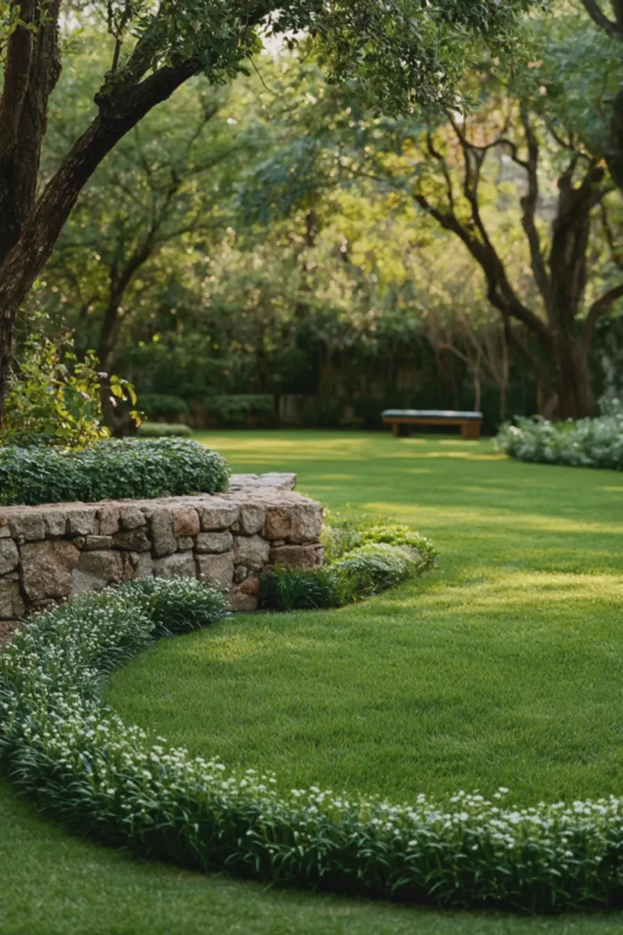 jardim-diurno-com-arvores-e-banco-simples-ao-fundo-integrando-grama-natural-egrama-artificial Jardim híbrido: combinar grama natural e artificial para áreas de sol e sombra jardim-diurno-com-arvores-e-banco-simples-ao-fundo-integrando-grama-natural-egrama-artificial Jardim híbrido: combinar grama natural e artificial para áreas de sol e sombra
