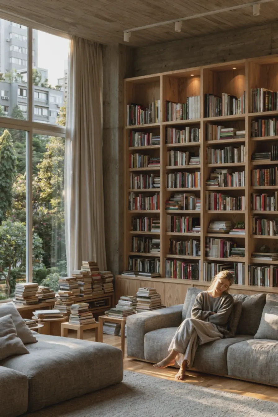livros-empilhados-desordenados-em-mesa-lateral-ao-lado-de-sofa-cinza Erros comuns ao decorar com livros que deixam sua sala visualmente sobrecarregada livros-empilhados-desordenados-em-mesa-lateral-ao-lado-de-sofa-cinza Erros comuns ao decorar com livros que deixam sua sala visualmente sobrecarregada