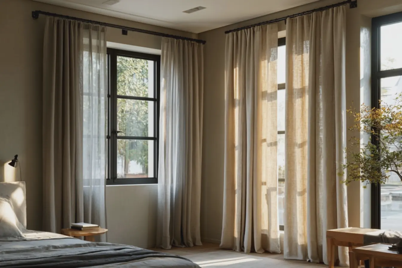 luz-natural-criando-jogo-de-sombra-nas-cortinas-duplas-valorizando-textura-eamplitude-de-quarto-pequeno Cores de cortina para quartos pequenos que ampliam o ambiente sem obras luz-natural-criando-jogo-de-sombra-nas-cortinas-duplas-valorizando-textura-eamplitude-de-quarto-pequeno Cores de cortina para quartos pequenos que ampliam o ambiente sem obras