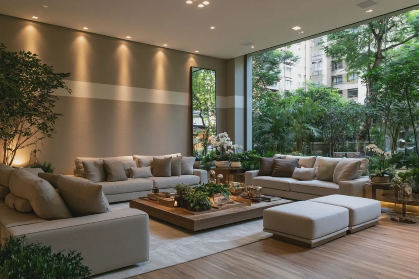 mobiliario-moderno-em-tons-neutros-e-piso-de-madeira-clara-combinados-complantas-discretas-para-ambiente-elegante-e-convidativo Paredes, espelhos e luz: opções baratas para ampliar e renovar sua sala mobiliario-moderno-em-tons-neutros-e-piso-de-madeira-clara-combinados-complantas-discretas-para-ambiente-elegante-e-convidativo Paredes, espelhos e luz: opções baratas para ampliar e renovar sua sala