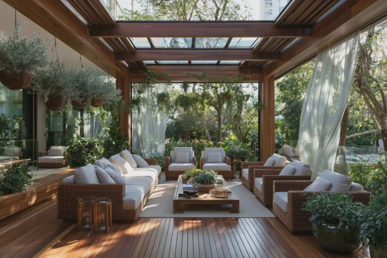 moveis-de-vime-com-almofadas-claras-e-plantas-aromaticas-em-vasos-suspensos-emarea-externa-confortavel Sombreamento e ventilação: otimizar o conforto do pergolado de madeira no quintal moveis-de-vime-com-almofadas-claras-e-plantas-aromaticas-em-vasos-suspensos-emarea-externa-confortavel Sombreamento e ventilação: otimizar o conforto do pergolado de madeira no quintal