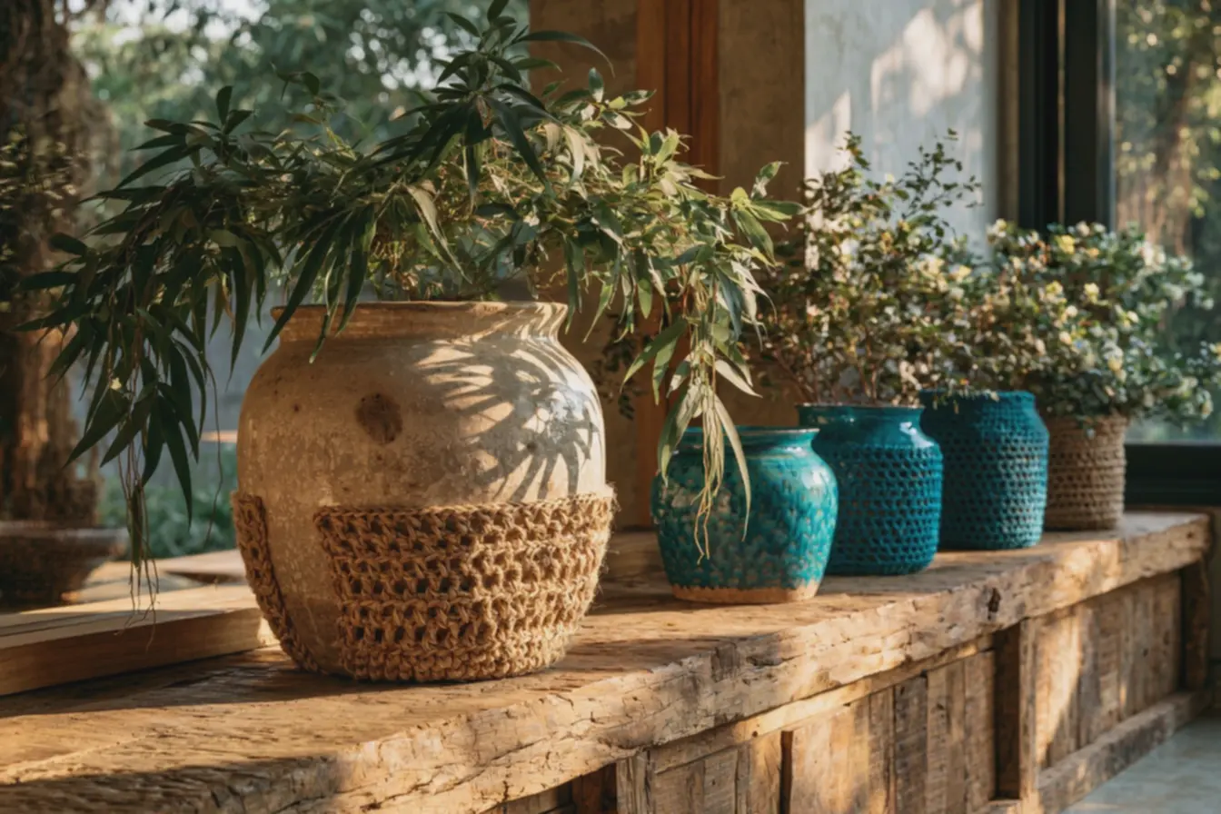 prateleira-de-madeira-rustica-com-iluminacao-natural-ressaltando-jogo-de-luz-esombra-em-ceramica-e-croche Vasos de plantas com crochê e cerâmica: combinações de texturas para deixar prateleiras mais vivas prateleira-de-madeira-rustica-com-iluminacao-natural-ressaltando-jogo-de-luz-esombra-em-ceramica-e-croche Vasos de plantas com crochê e cerâmica: combinações de texturas para deixar prateleiras mais vivas