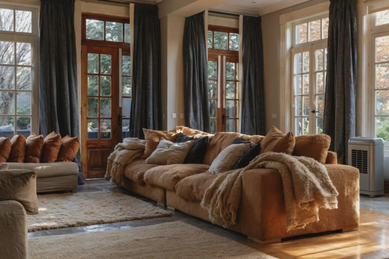 sala-de-estar-aconchegante-com-cortinas-termicas-para-proteger-do-frio-noinverno Como manter a casa quente no inverno: As 5 dicas de especialistas sala-de-estar-aconchegante-com-cortinas-termicas-para-proteger-do-frio-noinverno Como manter a casa quente no inverno: As 5 dicas de especialistas