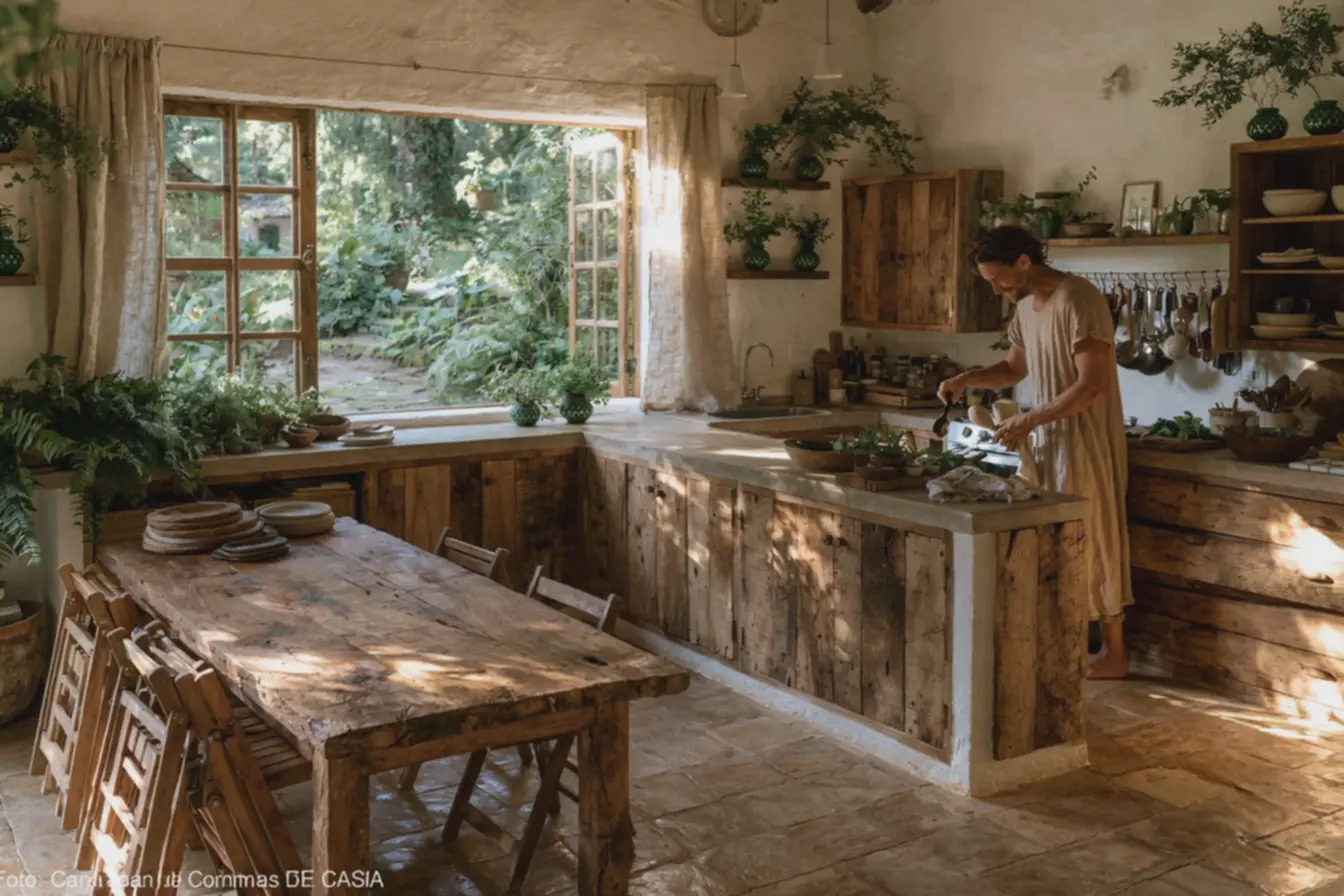 sala-integrada-com-cozinha-pequena-estilo-fazenda-moveis-embutidos-de-madeira-dedemolicao-ambiente-aconchegante-e-funcional Casinha de fazenda pequena: ideias que renovam seu espaço com charme e aconchego sala-integrada-com-cozinha-pequena-estilo-fazenda-moveis-embutidos-de-madeira-dedemolicao-ambiente-aconchegante-e-funcional Casinha de fazenda pequena: ideias que renovam seu espaço com charme e aconchego