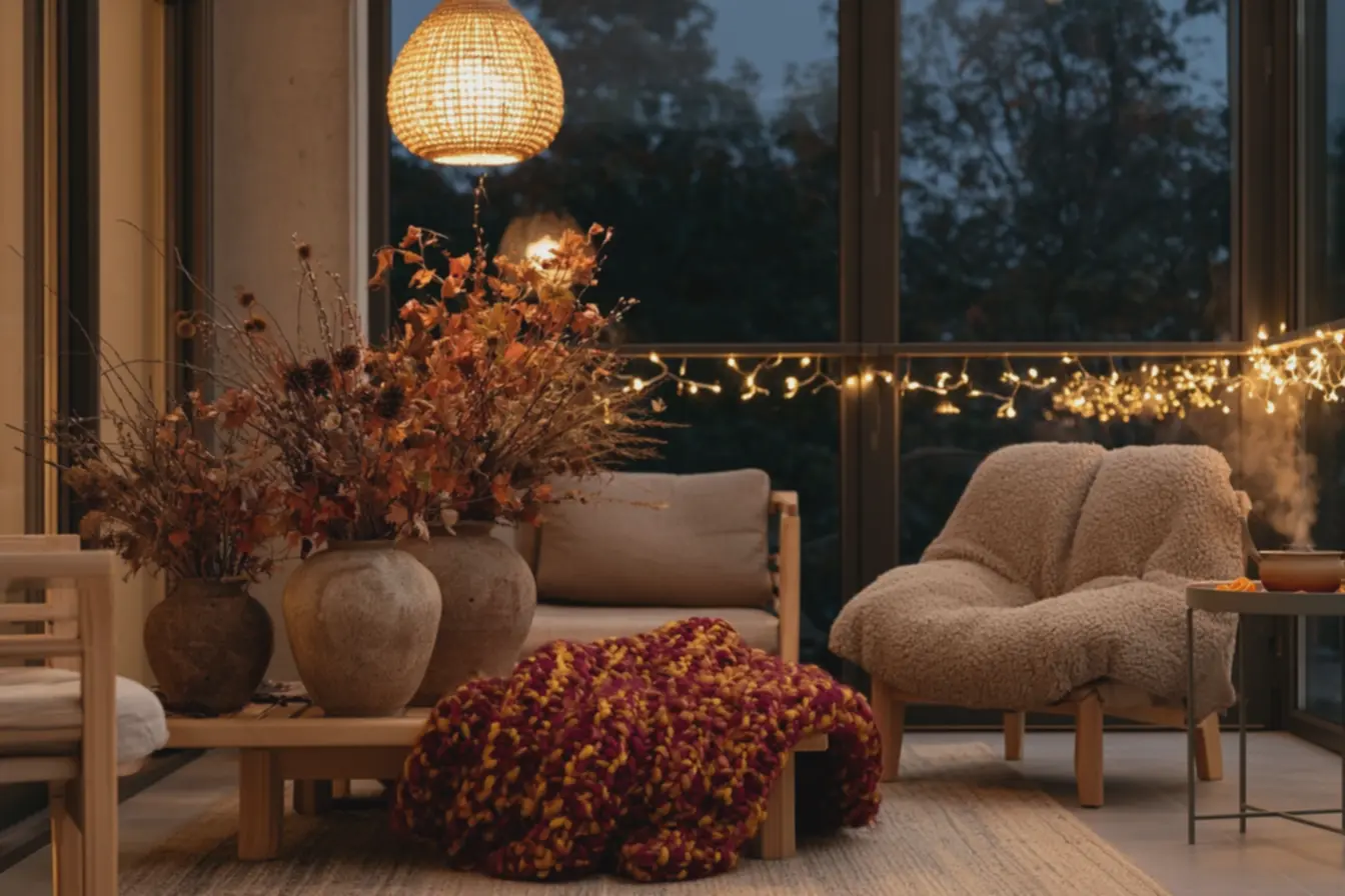 varanda-fechada-decorada-com-moveis-de-madeira-clara-e-vasos-rusticos-comarranjos-naturais-de-outono Decoração DIY para inverno: ideias que renovam o clima da sua casa rápido varanda-fechada-decorada-com-moveis-de-madeira-clara-e-vasos-rusticos-comarranjos-naturais-de-outono Decoração DIY para inverno: ideias que renovam o clima da sua casa rápido