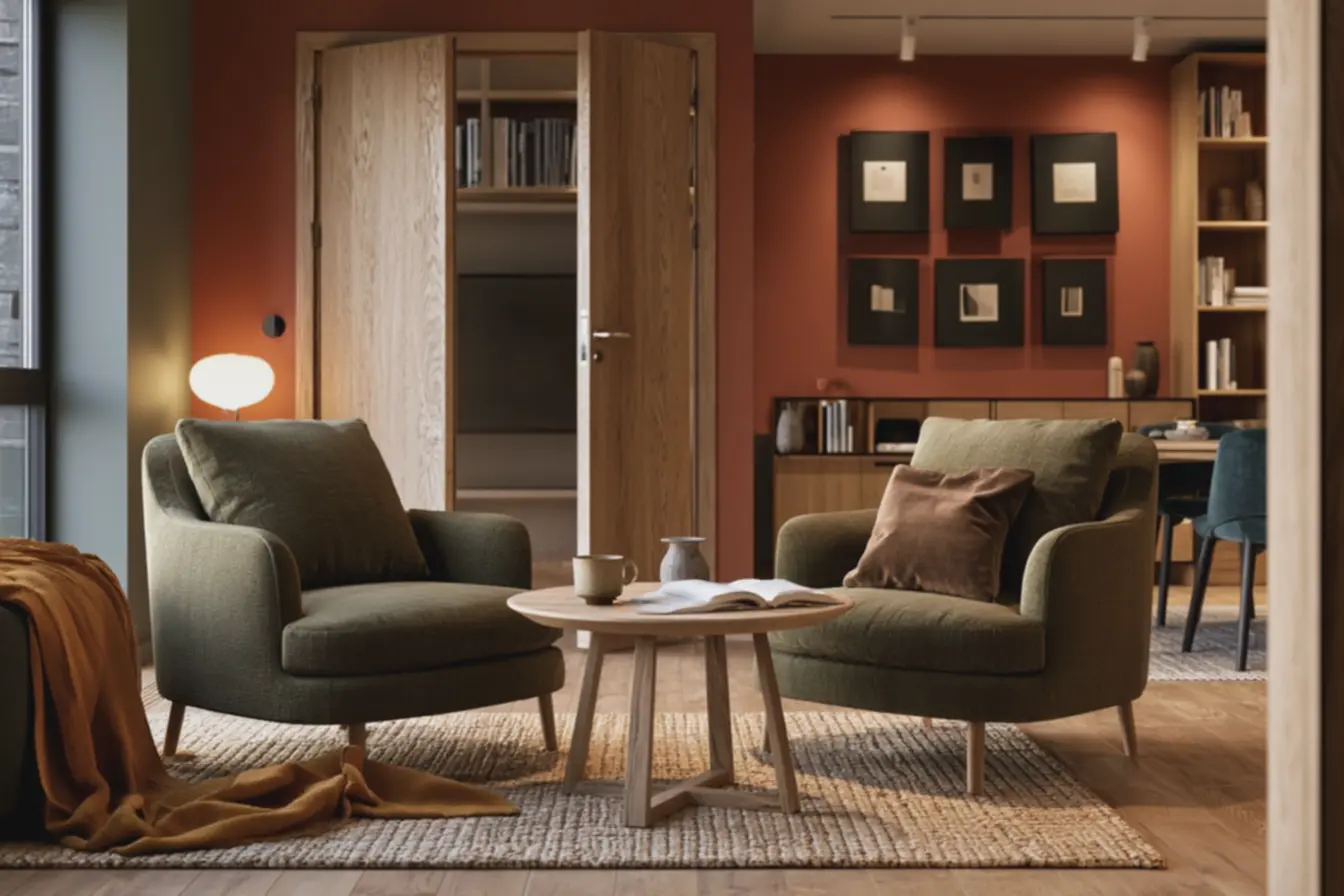 ambiente-acolhedor-com-poltronas-de-linho-verde-oliva-mesa-redonda-de-madeira-edecoracao-terracota Sala analógica: como criar em casa um espaço bonito para viver longe das telas ambiente-acolhedor-com-poltronas-de-linho-verde-oliva-mesa-redonda-de-madeira-edecoracao-terracota Sala analógica: como criar em casa um espaço bonito para viver longe das telas