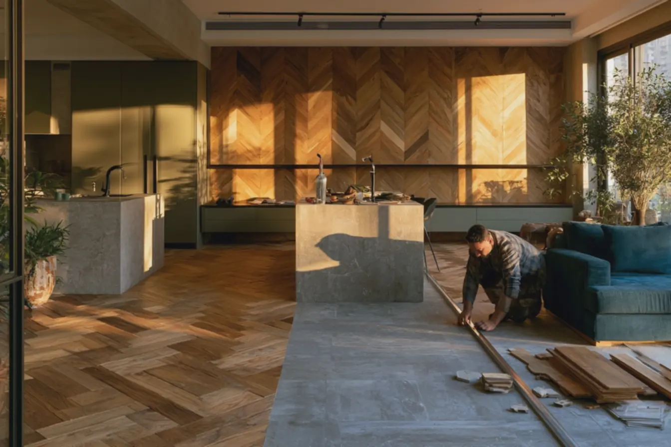 ambiente-com-piso-de-madeira-e-porcelanato-iluminado-pela-luz-naturalevidenciando-veios-textura-e-detalhes-de-instalacao As novas maneiras de usar piso de madeira na decoração e surpreender a todos ambiente-com-piso-de-madeira-e-porcelanato-iluminado-pela-luz-naturalevidenciando-veios-textura-e-detalhes-de-instalacao As novas maneiras de usar piso de madeira na decoração e surpreender a todos
