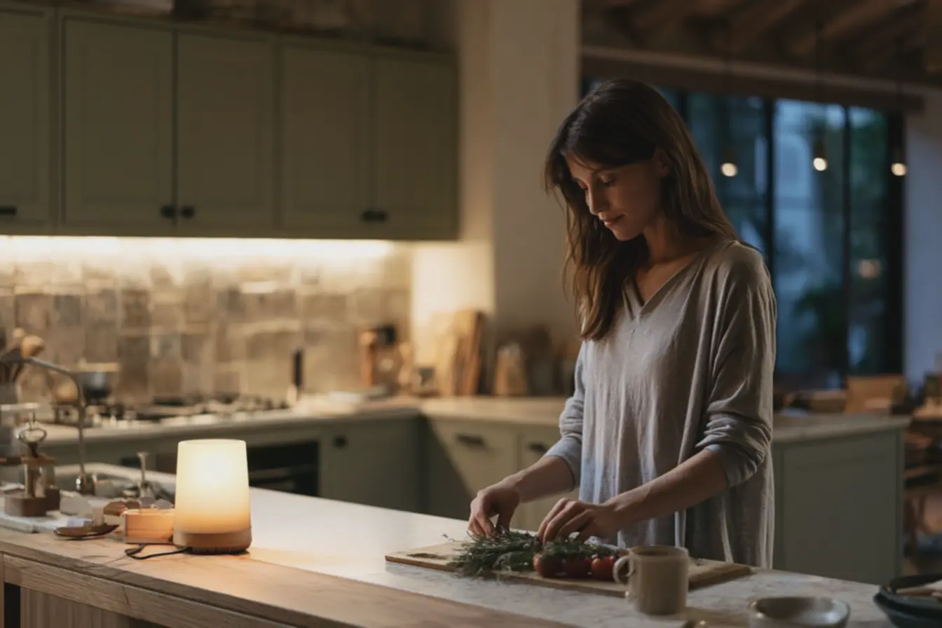 ambiente-noturno-de-cozinha-com-abajur-pequeno-criando-atmosfera-acolhedora-epratica-com-design-contemporaneo A tendência dos pequenos abajures: como usar luz suave até na cozinha e no banheiro ambiente-noturno-de-cozinha-com-abajur-pequeno-criando-atmosfera-acolhedora-epratica-com-design-contemporaneo A tendência dos pequenos abajures: como usar luz suave até na cozinha e no banheiro