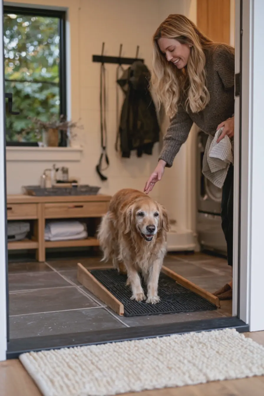 cachorro-golden-retriever-usando-rampa-suave-em-espaco-projetado-para-conforto-erotina-segura-de-animais-idosos Barkitecture: quando o pet também vira cliente do projeto da casa cachorro-golden-retriever-usando-rampa-suave-em-espaco-projetado-para-conforto-erotina-segura-de-animais-idosos Barkitecture: quando o pet também vira cliente do projeto da casa