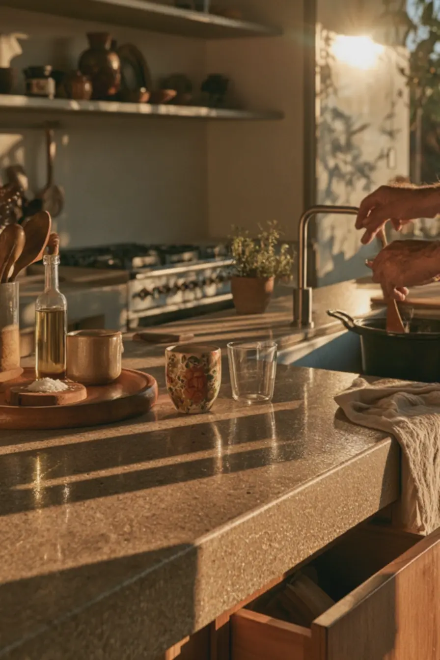 cozinha-brasileira-compacta-com-bancada-e-objetos-decorativos-que-combinamtradicao-e-modernidade Fim do minimalismo: Depois de anos escondendo tudo, a decoração está trazendo os objetos de volta cozinha-brasileira-compacta-com-bancada-e-objetos-decorativos-que-combinamtradicao-e-modernidade Fim do minimalismo: Depois de anos escondendo tudo, a decoração está trazendo os objetos de volta