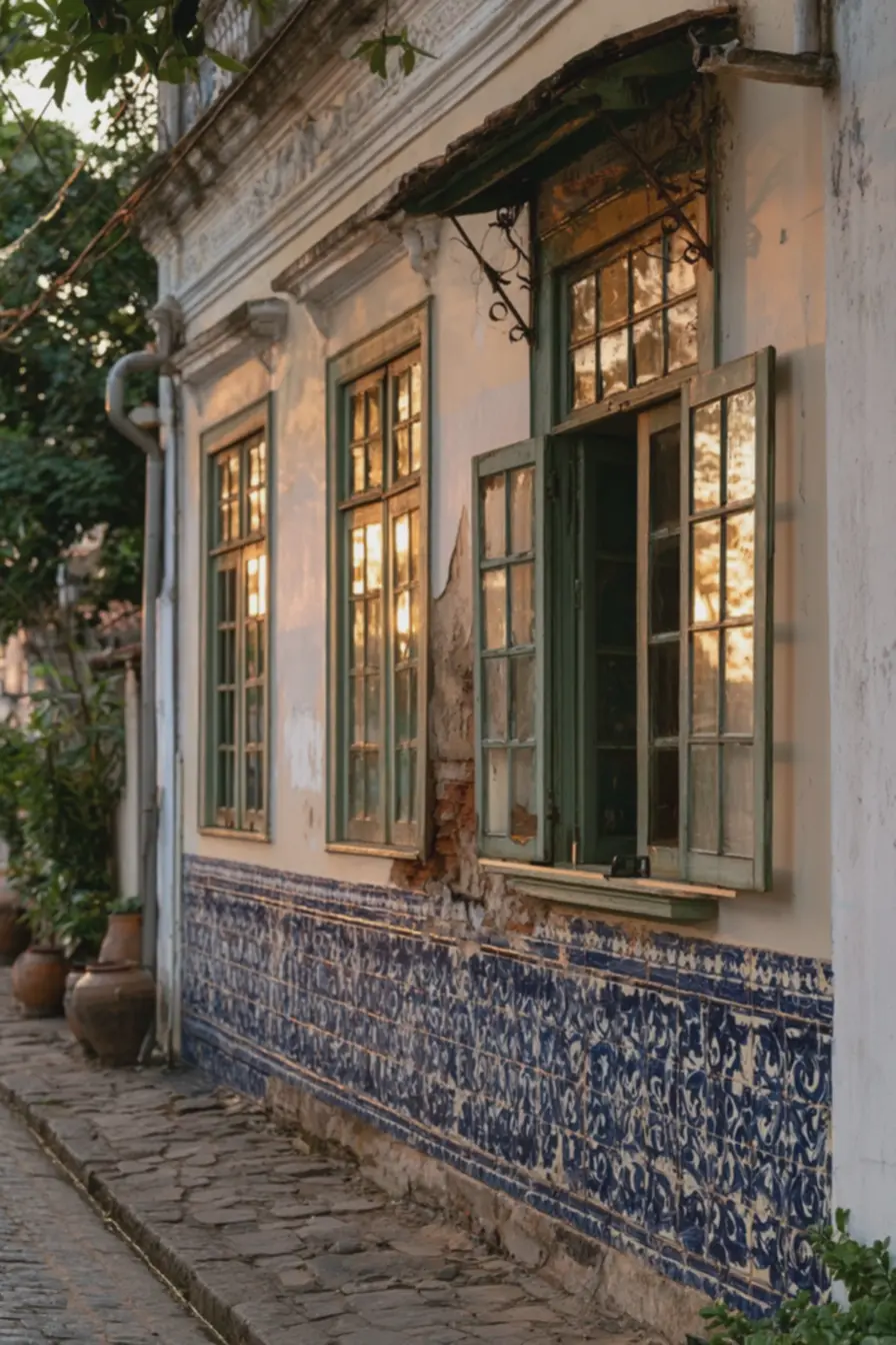fachada-colonial-com-passeio-de-pedra-irregular-e-vasos-de-barro-ao-lado-decalha-para-drenagem-em-luz-dourada-de-fim-de-tarde Fachadas de casas coloniais: detalhes que revelam histórias escondidas fachada-colonial-com-passeio-de-pedra-irregular-e-vasos-de-barro-ao-lado-decalha-para-drenagem-em-luz-dourada-de-fim-de-tarde Fachadas de casas coloniais: detalhes que revelam histórias escondidas
