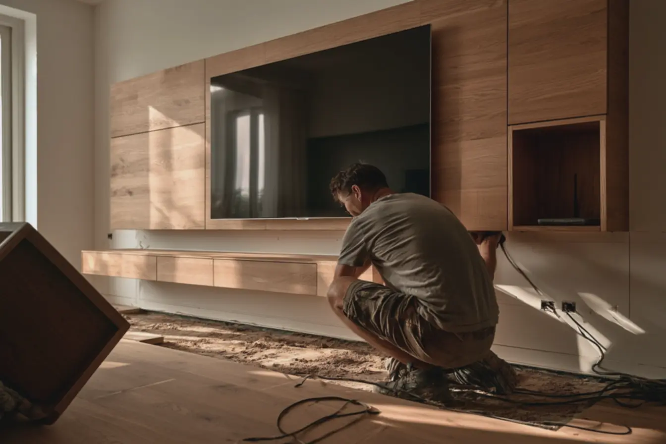 instalador-ajustando-suporte-de-parede-para-rack-suspenso-em-sala-compacta-comcaminho-de-circulacao-demarcado O rack tradicional está desaparecendo das salas mais atuais: veja o que entrou no lugar instalador-ajustando-suporte-de-parede-para-rack-suspenso-em-sala-compacta-comcaminho-de-circulacao-demarcado O rack tradicional está desaparecendo das salas mais atuais: veja o que entrou no lugar
