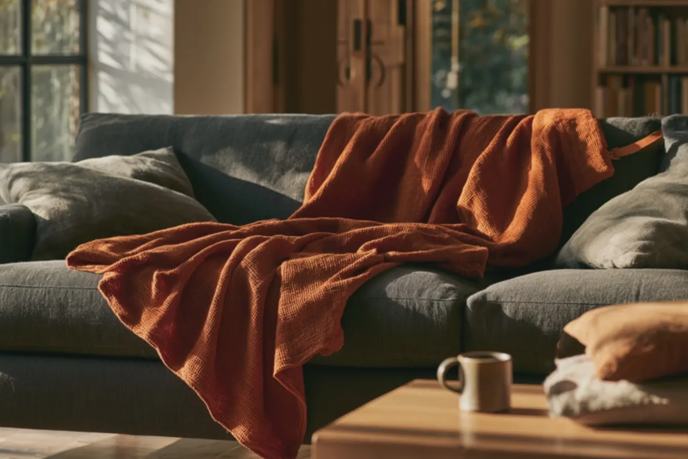 manta-com-textura-trancada-e-cor-forte-destacada-em-ambiente-de-living-room-commovel-em-madeira Como usar mantas na decoração e onde usar além do sofá? manta-com-textura-trancada-e-cor-forte-destacada-em-ambiente-de-living-room-commovel-em-madeira Como usar mantas na decoração e onde usar além do sofá?