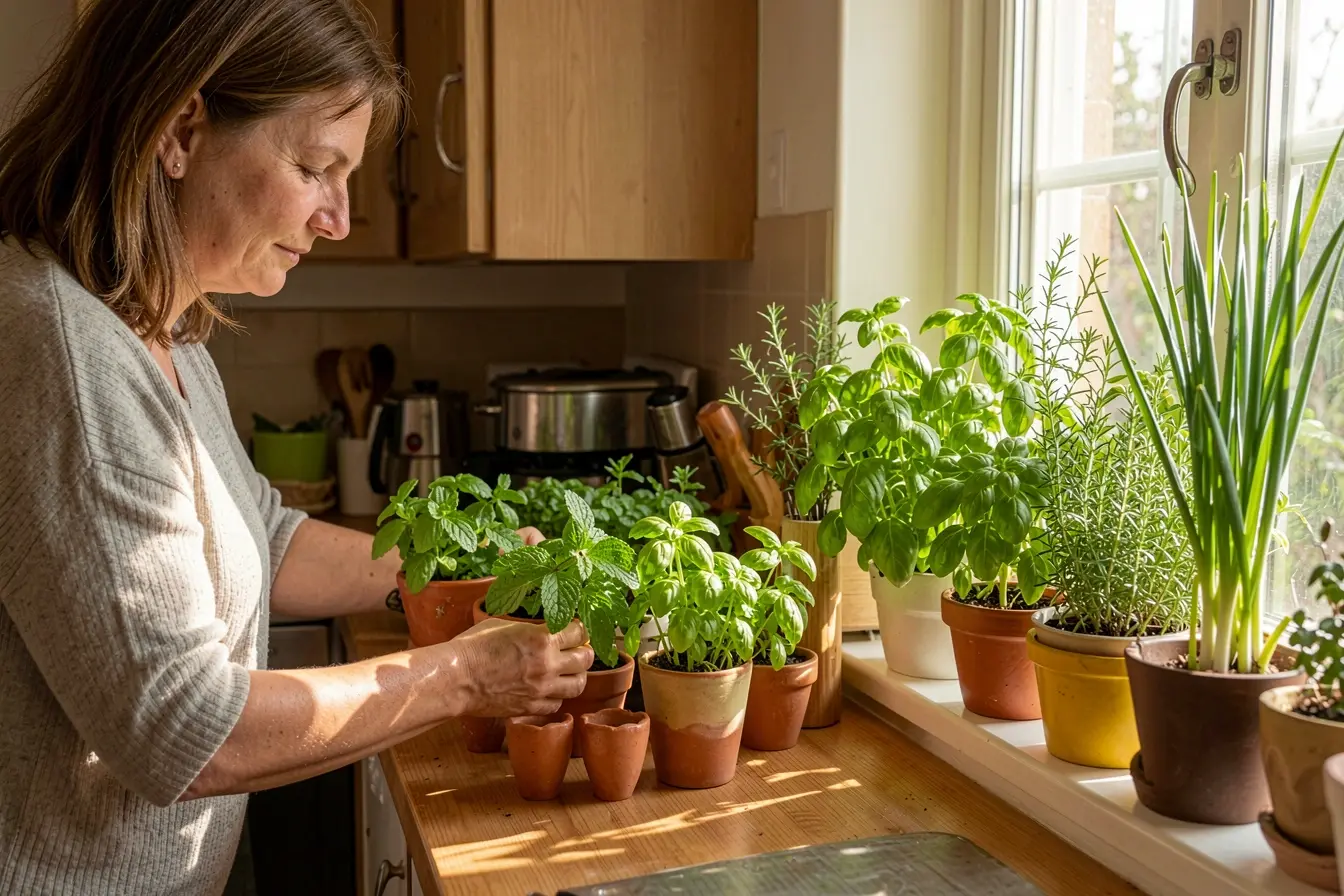 mulher-reorganiza-ervas-aromaticas-na-cozinha-e-transforma-uma-bancada-desordenada-em-horta-domestica-ensolarada Ervas aromáticas para cultivar em casa e deixar a cozinha mais viva mulher-reorganiza-ervas-aromaticas-na-cozinha-e-transforma-uma-bancada-desordenada-em-horta-domestica-ensolarada Ervas aromáticas para cultivar em casa e deixar a cozinha mais viva