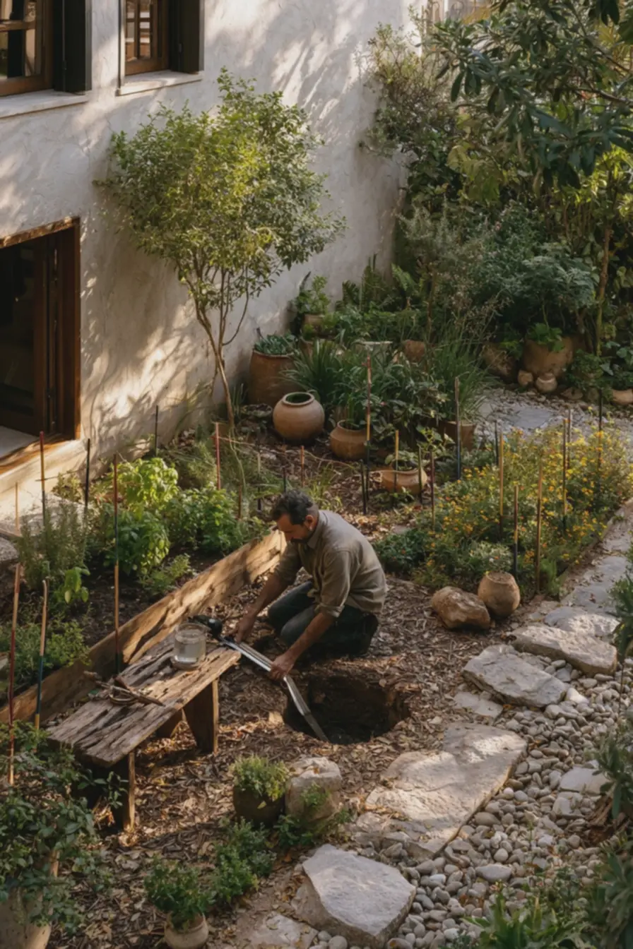 pessoa-testando-infiltracao-do-solo-em-jardim-residencial-usando-trena-erecipiente-de-agua-durante-planejamento Paisagismo funcional: o jardim precisa fazer mais do que enfeitar pessoa-testando-infiltracao-do-solo-em-jardim-residencial-usando-trena-erecipiente-de-agua-durante-planejamento Paisagismo funcional: o jardim precisa fazer mais do que enfeitar