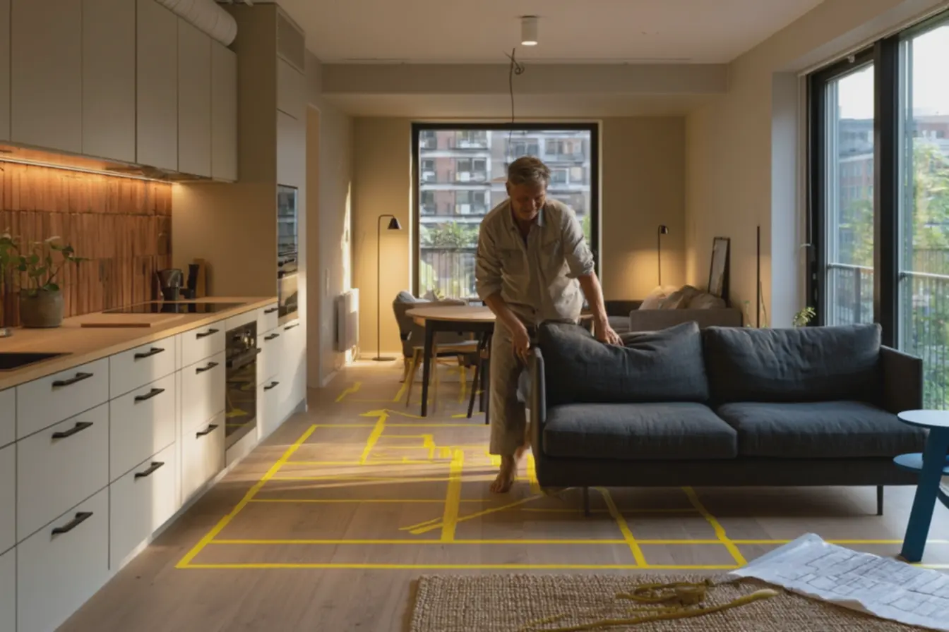 rearranjo-de-moveis-em-apartamento-compacto-com-cozinha-integrada-para-maximizarconforto Apartamentos de 2 quartos já são 65% das vendas: como aproveitar melhor essa planta rearranjo-de-moveis-em-apartamento-compacto-com-cozinha-integrada-para-maximizarconforto Apartamentos de 2 quartos já são 65% das vendas: como aproveitar melhor essa planta