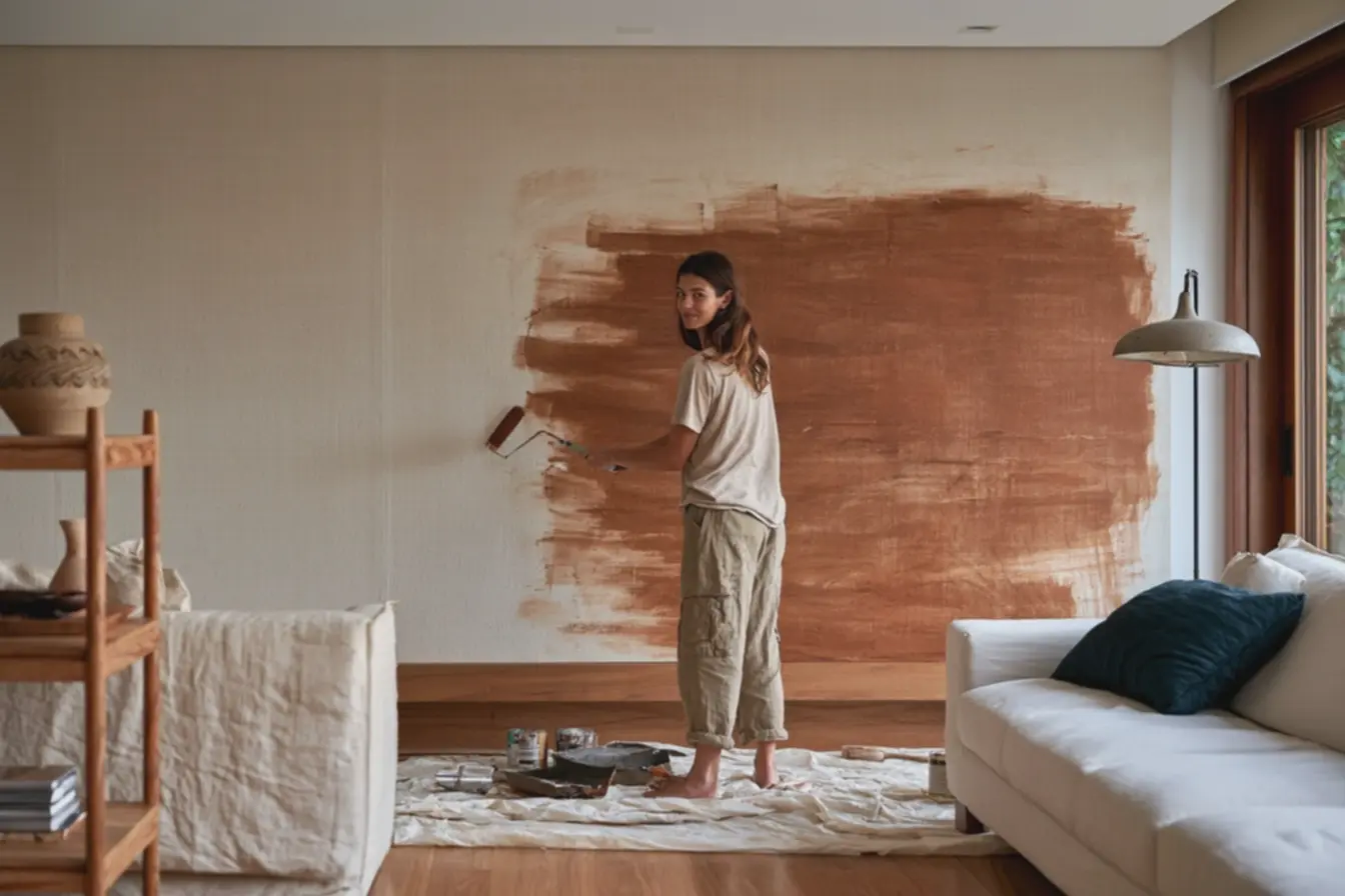 sala-de-estar-brasileira-com-pintura-em-processo-transformando-parede-neutra-emterracota-acolhedora As cores de 2027 já chegaram: por que a casa neutra está dando lugar à personalidade sala-de-estar-brasileira-com-pintura-em-processo-transformando-parede-neutra-emterracota-acolhedora As cores de 2027 já chegaram: por que a casa neutra está dando lugar à personalidade