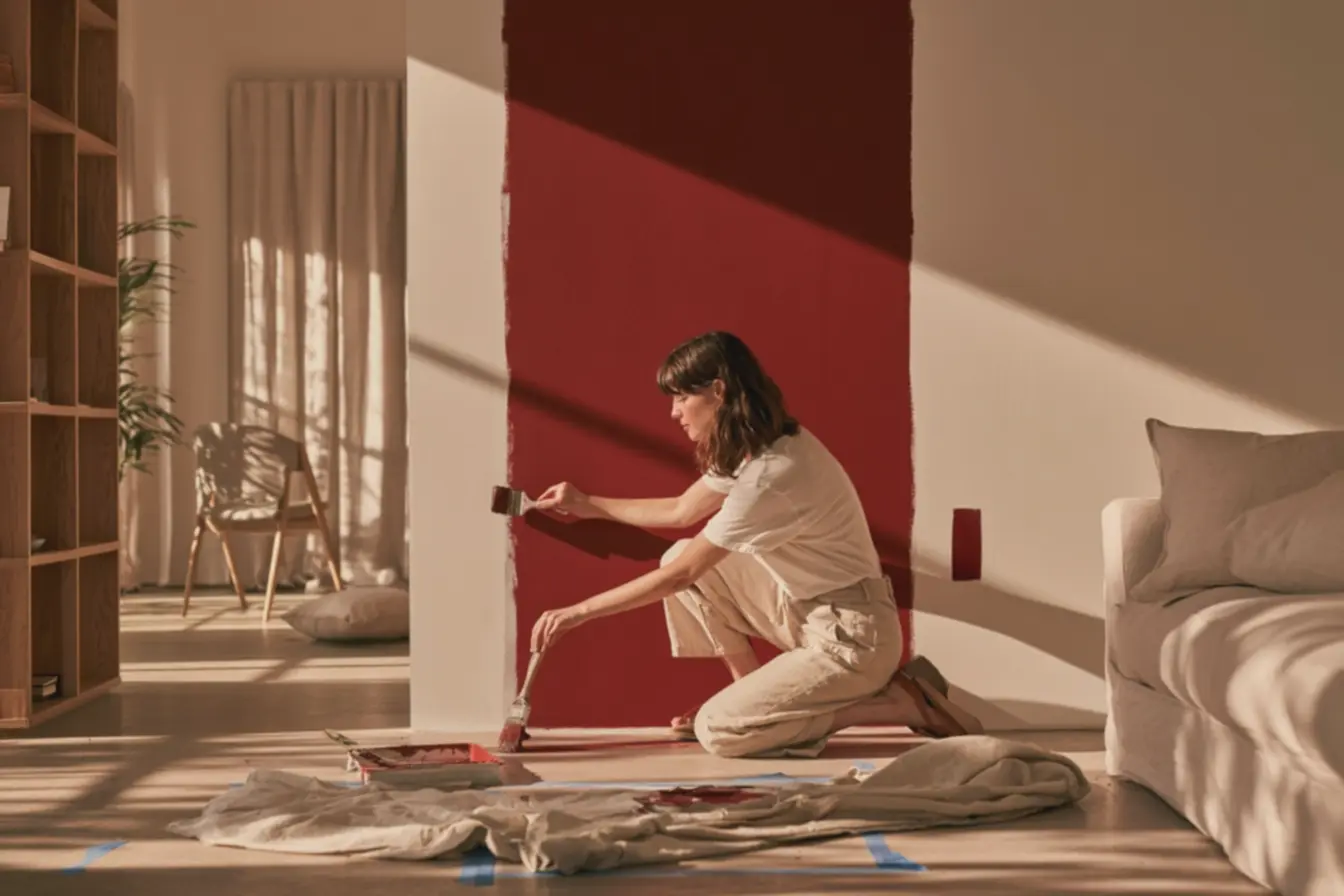 ambiente-elegante-com-painel-vertical-marsala-contrastando-com-moveis-em-tonsneutros Exemplos de decoração marsala que encantam pela beleza e elegância ambiente-elegante-com-painel-vertical-marsala-contrastando-com-moveis-em-tonsneutros Exemplos de decoração marsala que encantam pela beleza e elegância