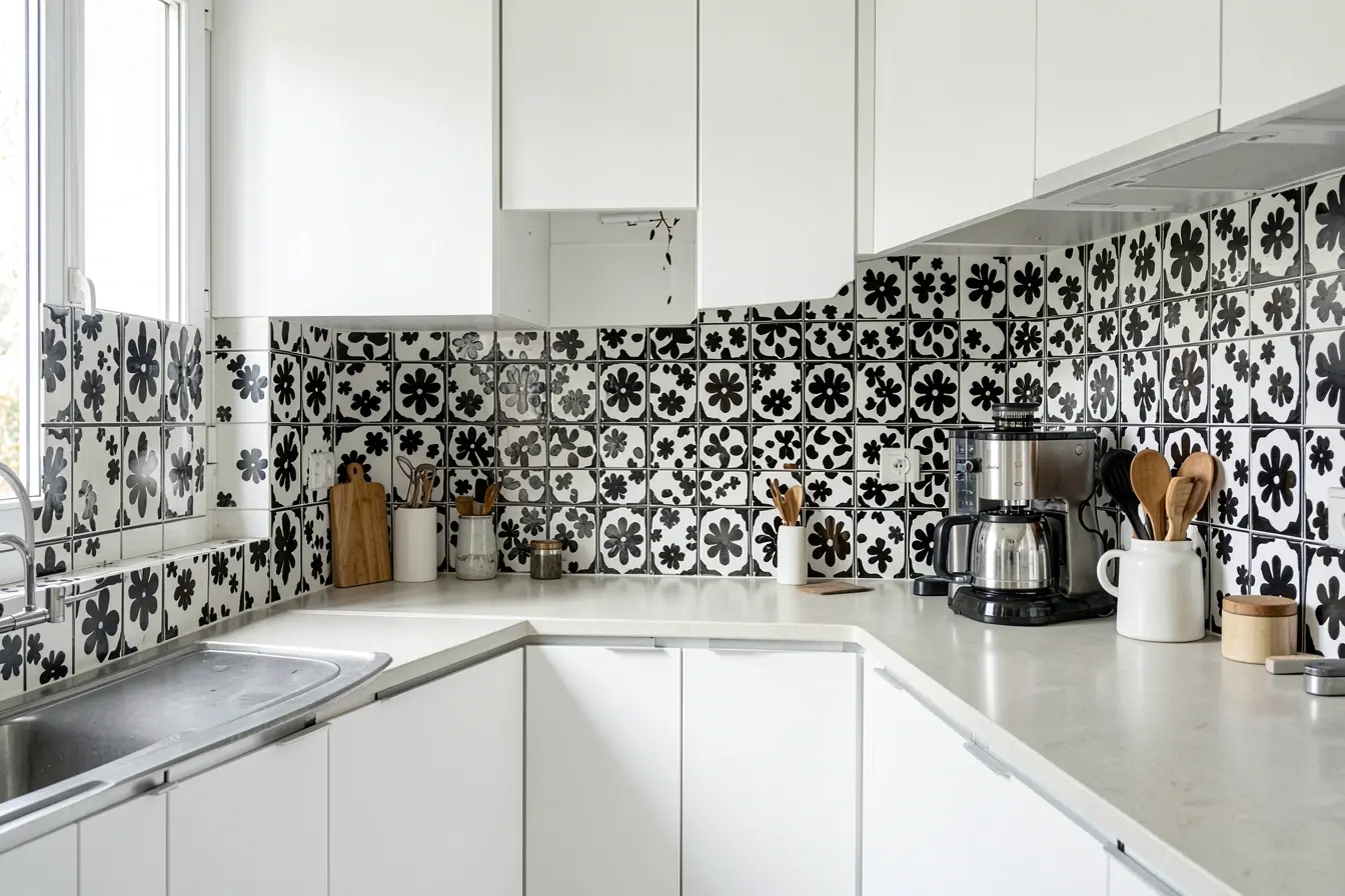 azulejo-retro-preto-e-branco-com-rejunte-escuro-formando-uma-grade-pesada-em-cozinha-compacta A cor do rejunte pode envelhecer ou renovar o azulejo retrô na decoração azulejo-retro-preto-e-branco-com-rejunte-escuro-formando-uma-grade-pesada-em-cozinha-compacta A cor do rejunte pode envelhecer ou renovar o azulejo retrô na decoração