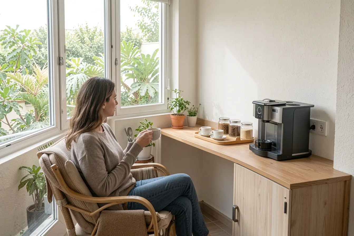 cantinho-do-cafe-na-varanda-fechada-cria-uma-pausa-tranquila-com-luz-natural-e-boa-ventilacao O cantinho do café em casa não precisa ficar na cozinha: lugares que funcionam de verdade cantinho-do-cafe-na-varanda-fechada-cria-uma-pausa-tranquila-com-luz-natural-e-boa-ventilacao O cantinho do café em casa não precisa ficar na cozinha: lugares que funcionam de verdade