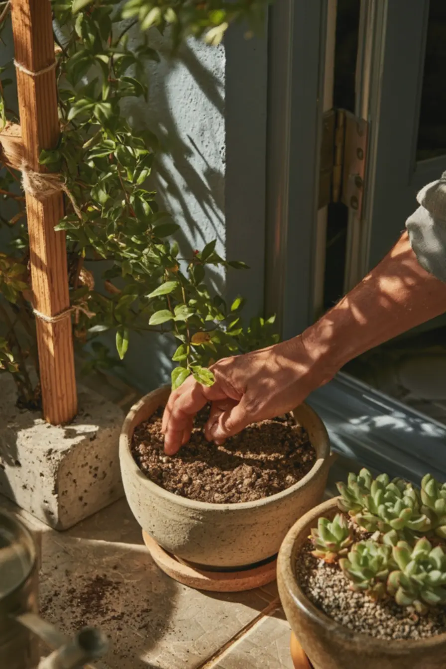 cantos-de-varanda-decorados-com-plantas-em-vasos-elevados-e-solos-bem-cuidadosao-lado-da-porta As mais lindas casas com fachadas com flores pra te inspirar e encantar cantos-de-varanda-decorados-com-plantas-em-vasos-elevados-e-solos-bem-cuidadosao-lado-da-porta As mais lindas casas com fachadas com flores pra te inspirar e encantar