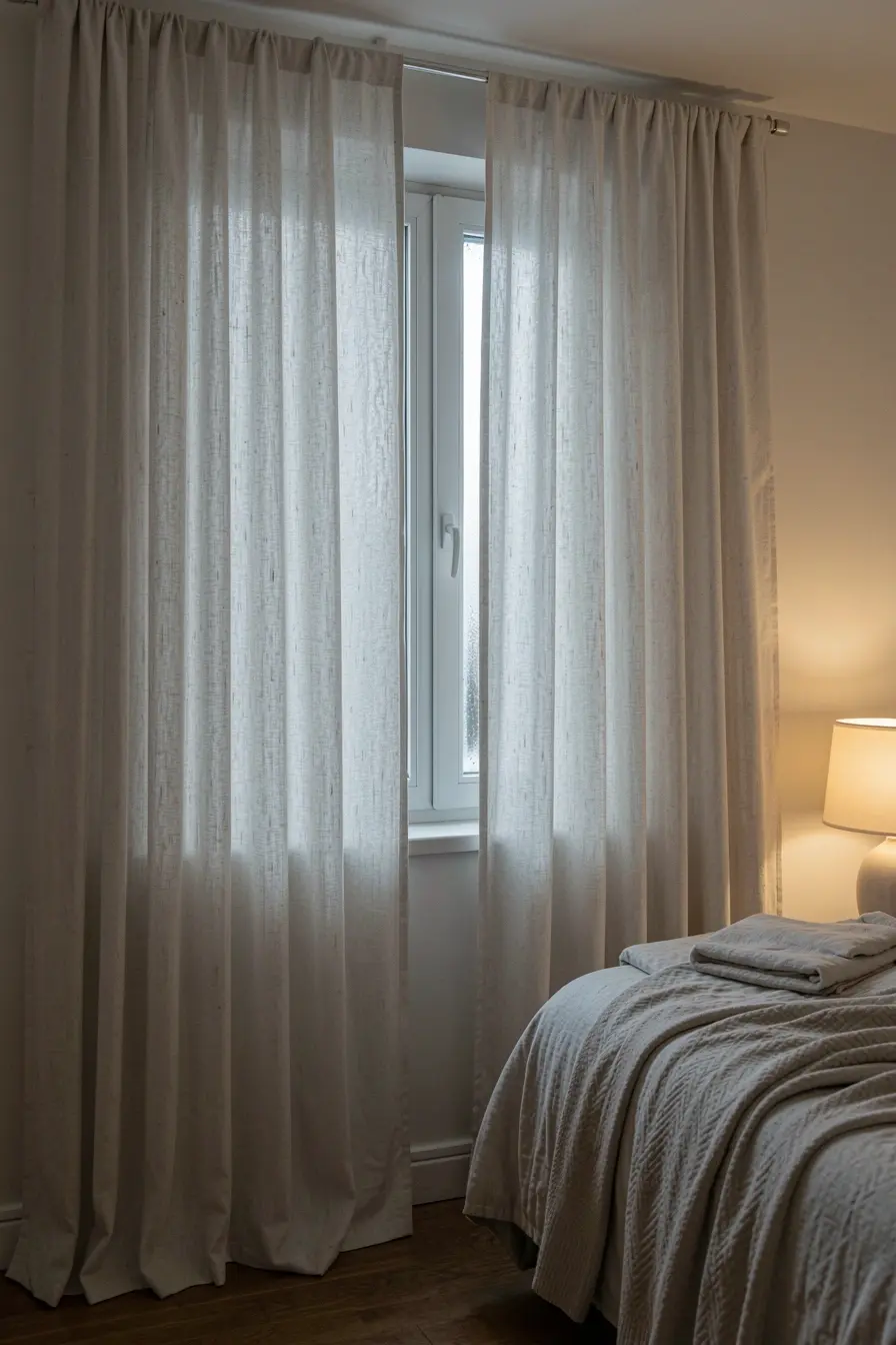 cortina-encorpada-com-fresta-lateral-deixa-o-frio-da-janela-entrar-no-quarto Vidro, cortina ou persiana: o que ajuda a segurar o frio e conter o calor em casa cortina-encorpada-com-fresta-lateral-deixa-o-frio-da-janela-entrar-no-quarto Vidro, cortina ou persiana: o que ajuda a segurar o frio e conter o calor em casa