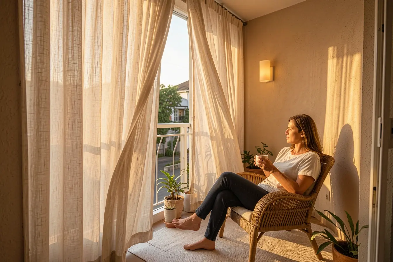 cortinas-leves-controlam-a-privacidade-e-o-sol-em-varanda-pequena-integrada-a-sala Por que a privacidade é o passo que falta para aproveitar a varanda pequena cortinas-leves-controlam-a-privacidade-e-o-sol-em-varanda-pequena-integrada-a-sala Por que a privacidade é o passo que falta para aproveitar a varanda pequena