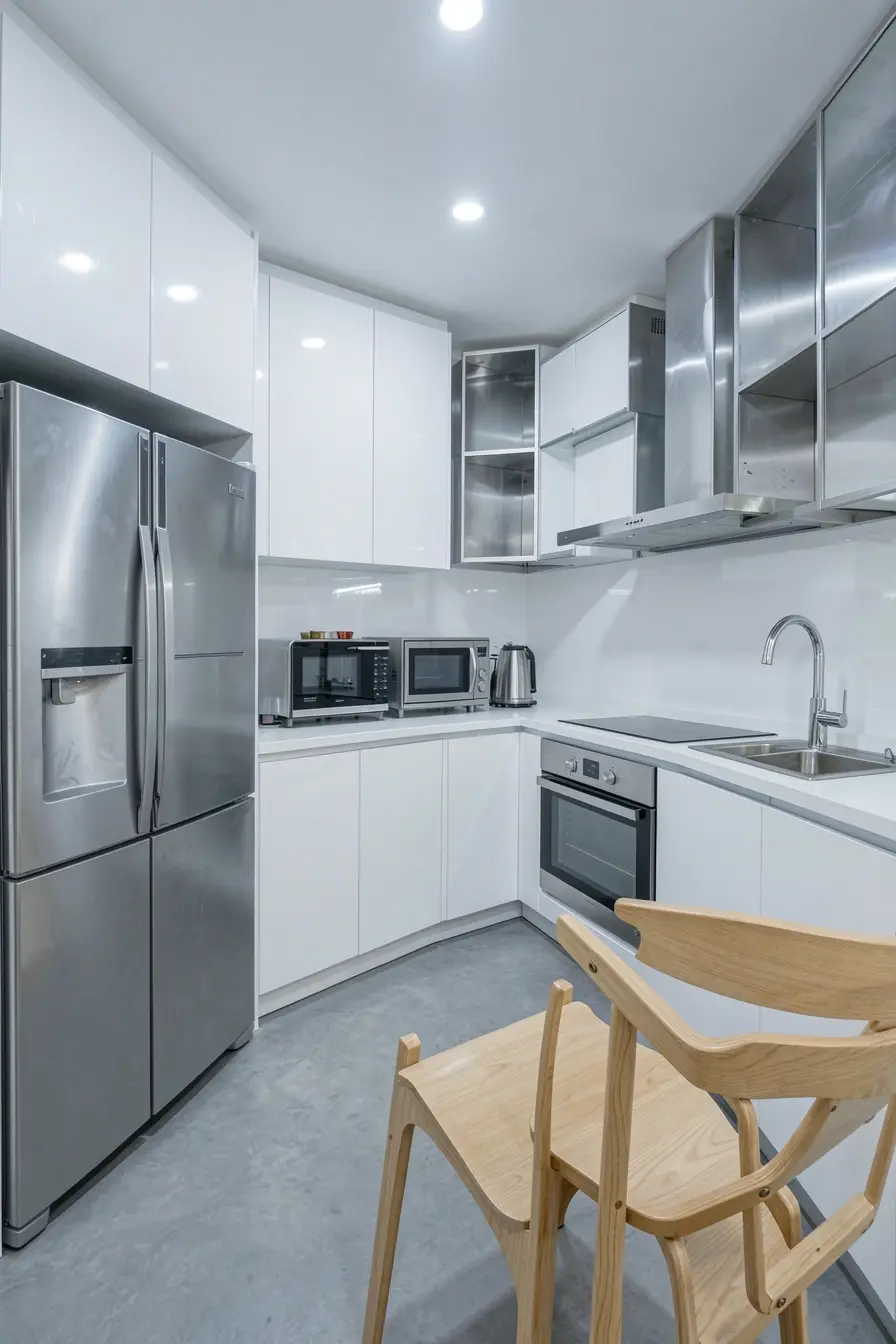 cozinha-impessoal-com-excesso-de-inox-polido-superficies-lisas-linhas-retas-e-iluminacao-fria O inox pode deixar a casa fria? Materiais que equilibram seu brilho na decoração cozinha-impessoal-com-excesso-de-inox-polido-superficies-lisas-linhas-retas-e-iluminacao-fria O inox pode deixar a casa fria? Materiais que equilibram seu brilho na decoração