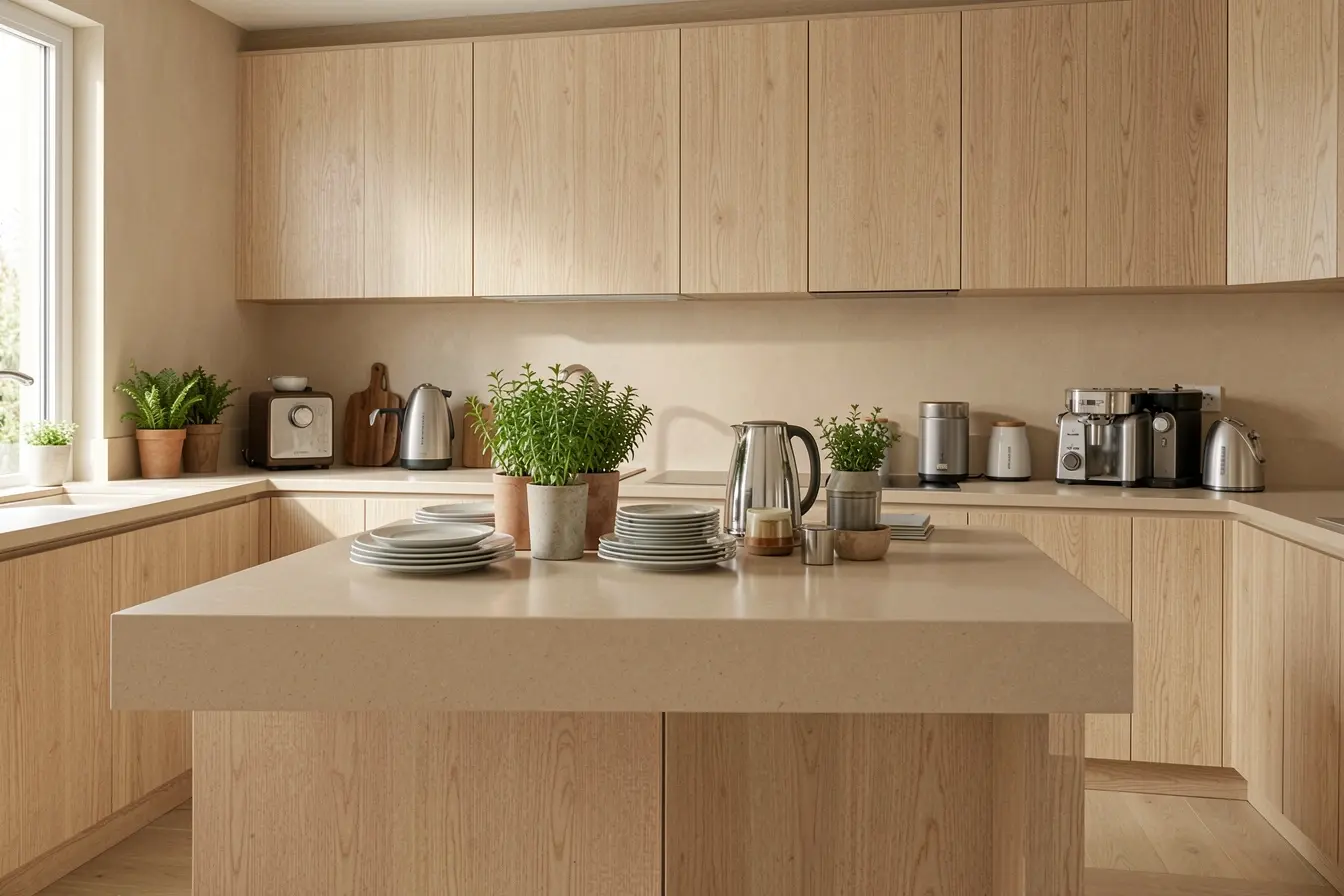 cozinha-integrada-com-bancada-areia-revestimento-natural-discreto-e-objetos-cotidianos-em-composicao-duradoura A cozinha que envelhece bem começa na escolha de bancadas e revestimentos cozinha-integrada-com-bancada-areia-revestimento-natural-discreto-e-objetos-cotidianos-em-composicao-duradoura A cozinha que envelhece bem começa na escolha de bancadas e revestimentos