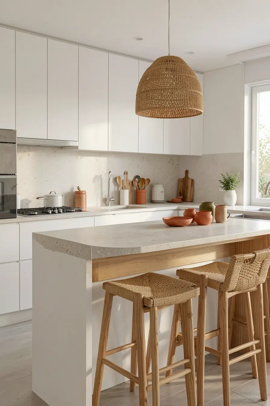 cozinha-integrada-com-madeira-clara-ceramica-fosca-e-fibras-naturais-suavizando-o-excesso-de-metal-e-vidro Os materiais e cores que podem deixar a casa mais quente sem você perceber cozinha-integrada-com-madeira-clara-ceramica-fosca-e-fibras-naturais-suavizando-o-excesso-de-metal-e-vidro Os materiais e cores que podem deixar a casa mais quente sem você perceber