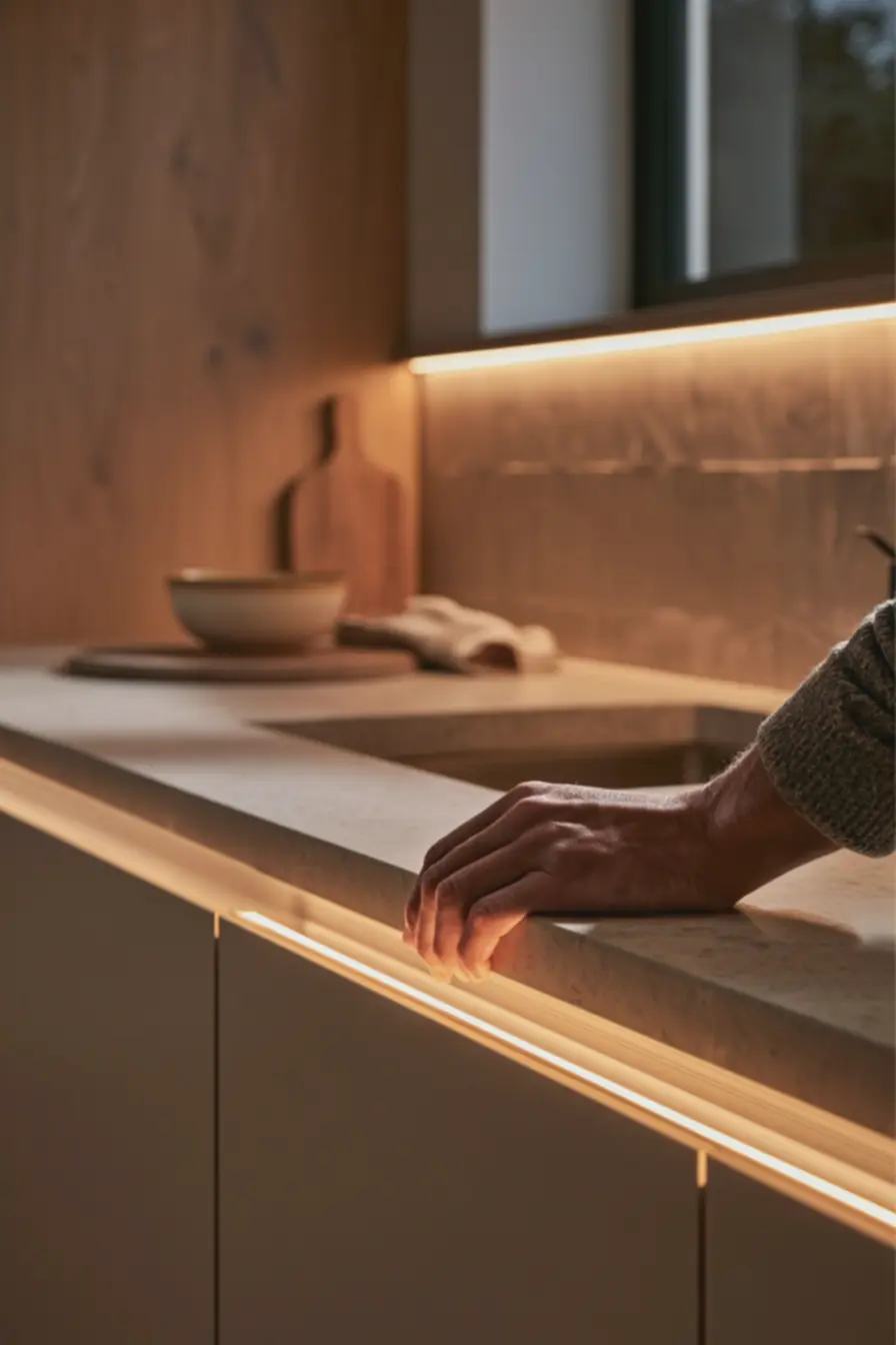 detalhe-de-bancada-clara-organizada-com-luz-uniforme-em-cozinha-compacta Sua cozinha pequena pode parecer maior sem precisar reformar nada detalhe-de-bancada-clara-organizada-com-luz-uniforme-em-cozinha-compacta Sua cozinha pequena pode parecer maior sem precisar reformar nada