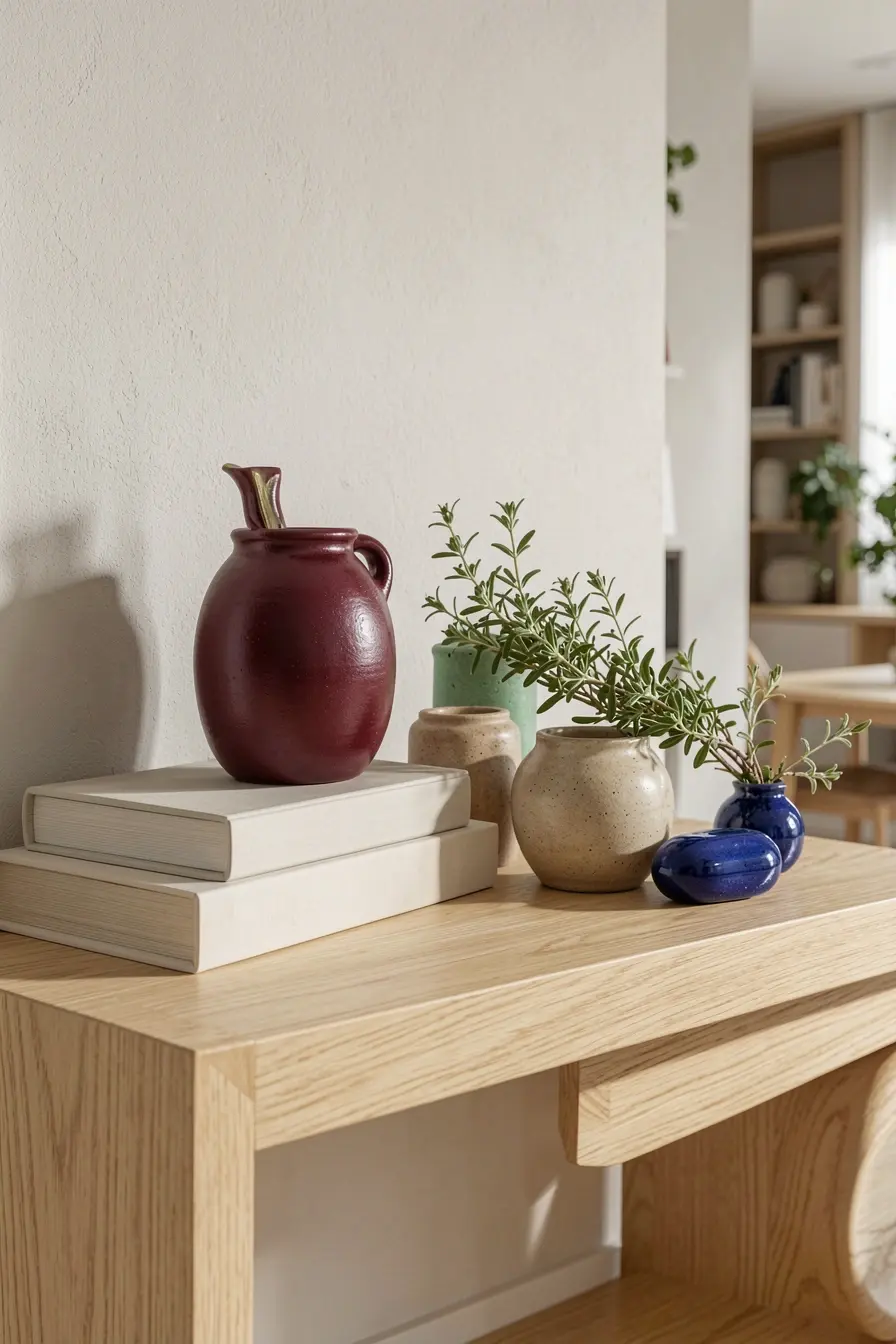 detalhes-marsala-em-aparador-claro-combinados-a-verde-salvia-azul-profundo-areia-e-madeira-natural Marsala na decoração: combinações de cores para suavizar ou destacar o ambiente detalhes-marsala-em-aparador-claro-combinados-a-verde-salvia-azul-profundo-areia-e-madeira-natural Marsala na decoração: combinações de cores para suavizar ou destacar o ambiente