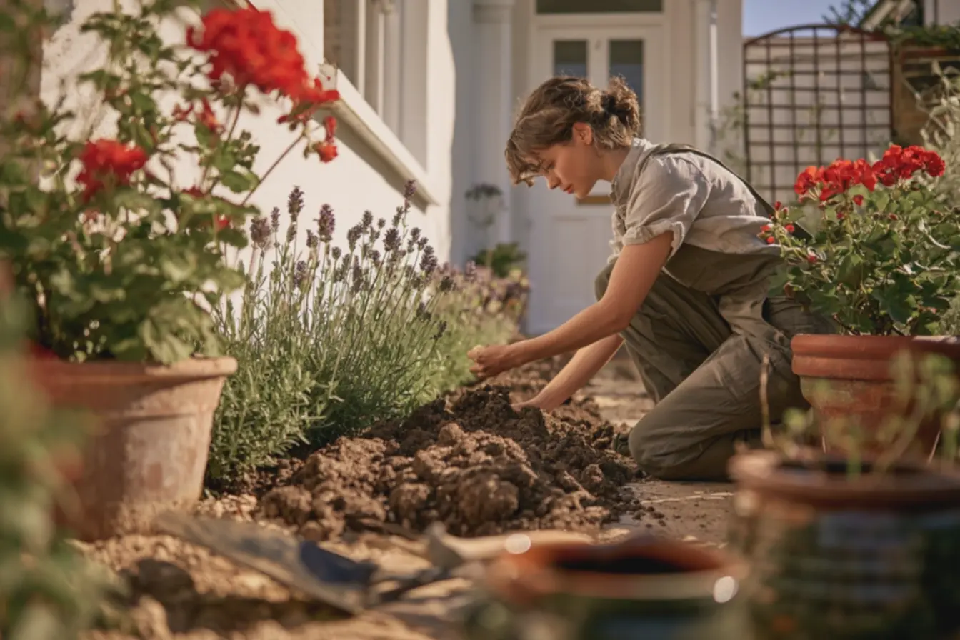 entrada-de-residencia-com-cultivo-natural-de-flores-e-ferramentas-de-jardinagemem-solo-texturizado As mais lindas casas com fachadas com flores pra te inspirar e encantar entrada-de-residencia-com-cultivo-natural-de-flores-e-ferramentas-de-jardinagemem-solo-texturizado As mais lindas casas com fachadas com flores pra te inspirar e encantar