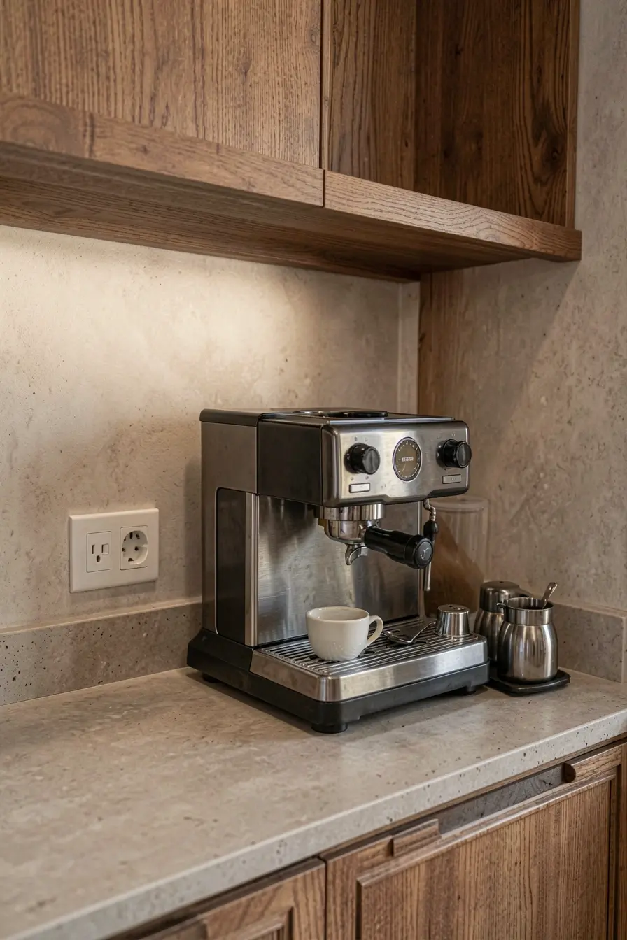 fim-da-bancada-convertido-em-cantinho-do-cafe-com-apoio-adequado-iluminacao-e-tomada-acessivel Quando falta espaço, o cantinho do café pode caber onde você menos espera fim-da-bancada-convertido-em-cantinho-do-cafe-com-apoio-adequado-iluminacao-e-tomada-acessivel Quando falta espaço, o cantinho do café pode caber onde você menos espera