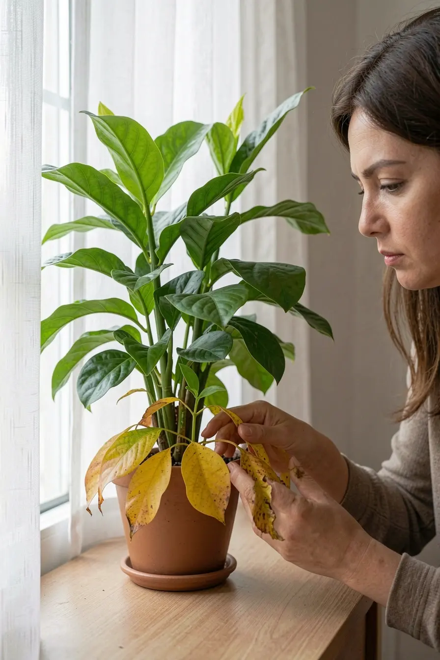 folha-inferior-amarelada-durante-renovacao-natural-enquanto-novos-brotos-permanecem-saudaveis Folhas que mudam de cor: o que a planta revela sobre luz e cuidados folha-inferior-amarelada-durante-renovacao-natural-enquanto-novos-brotos-permanecem-saudaveis Folhas que mudam de cor: o que a planta revela sobre luz e cuidados
