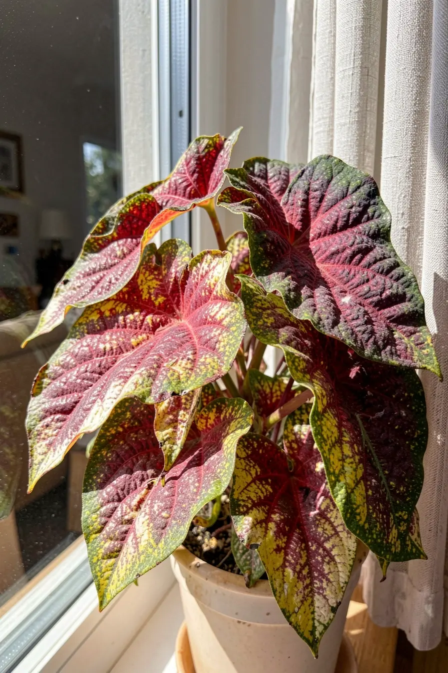 folhas-de-coleus-queimadas-pelo-sol-direto-ao-lado-de-folhas-coloridas-protegidas-por-cortina A luz pode apagar as cores das plantas: onde posicioná-las dentro de casa folhas-de-coleus-queimadas-pelo-sol-direto-ao-lado-de-folhas-coloridas-protegidas-por-cortina A luz pode apagar as cores das plantas: onde posicioná-las dentro de casa