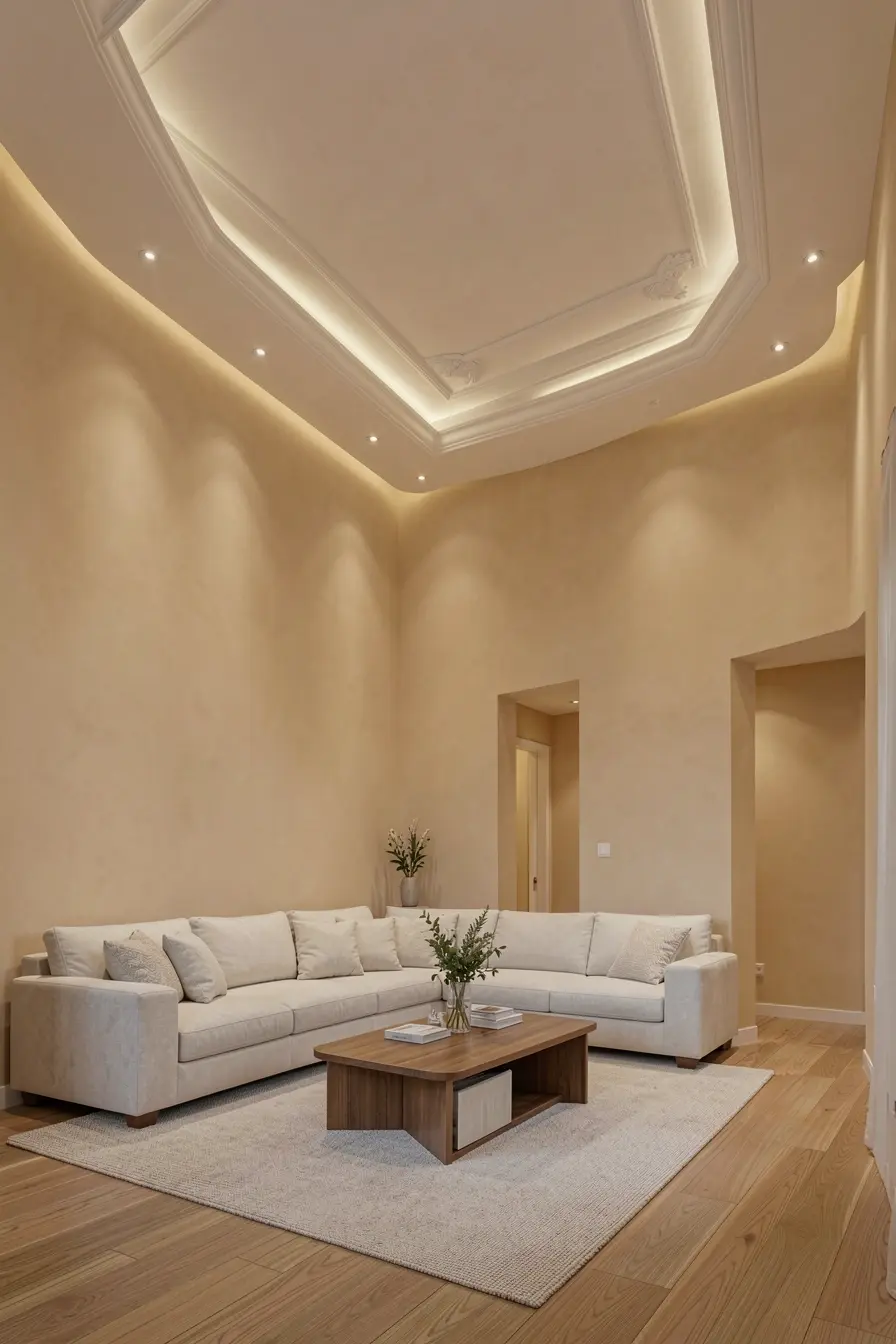 forro-de-gesso-com-iluminacao-indireta-organiza-sala-ampla-e-valoriza-pe-direito-alto Forro, pintura ou papel de parede: qual acabamento combina com o seu teto? forro-de-gesso-com-iluminacao-indireta-organiza-sala-ampla-e-valoriza-pe-direito-alto Forro, pintura ou papel de parede: qual acabamento combina com o seu teto?