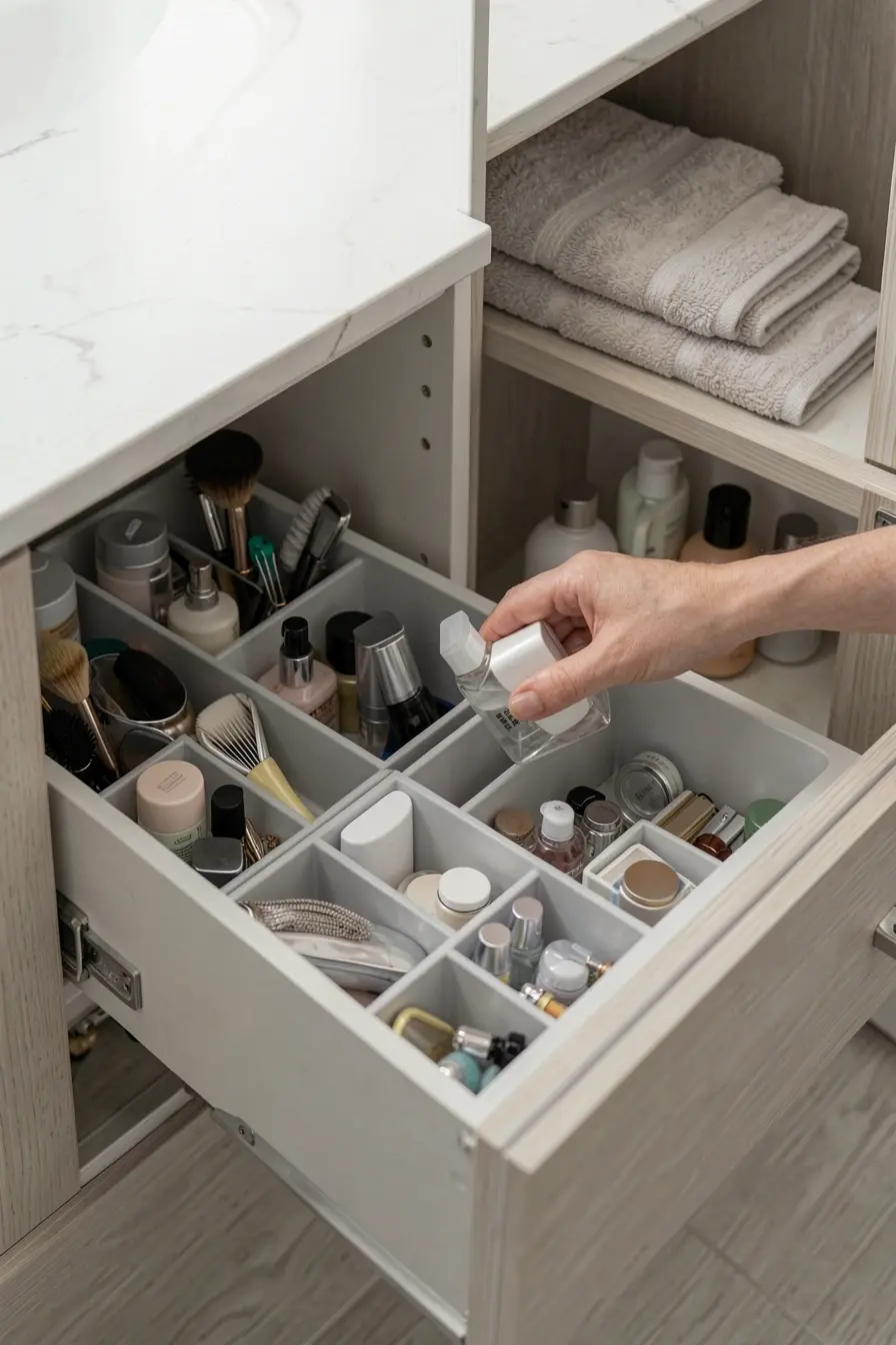 gaveta-interna-de-armario-planejado-com-divisorias-para-cosmeticos-acessorios-e-produtos-de-uso-frequente Portas bonitas não bastam quando o interior dos armários planejados é ignorado gaveta-interna-de-armario-planejado-com-divisorias-para-cosmeticos-acessorios-e-produtos-de-uso-frequente Portas bonitas não bastam quando o interior dos armários planejados é ignorado