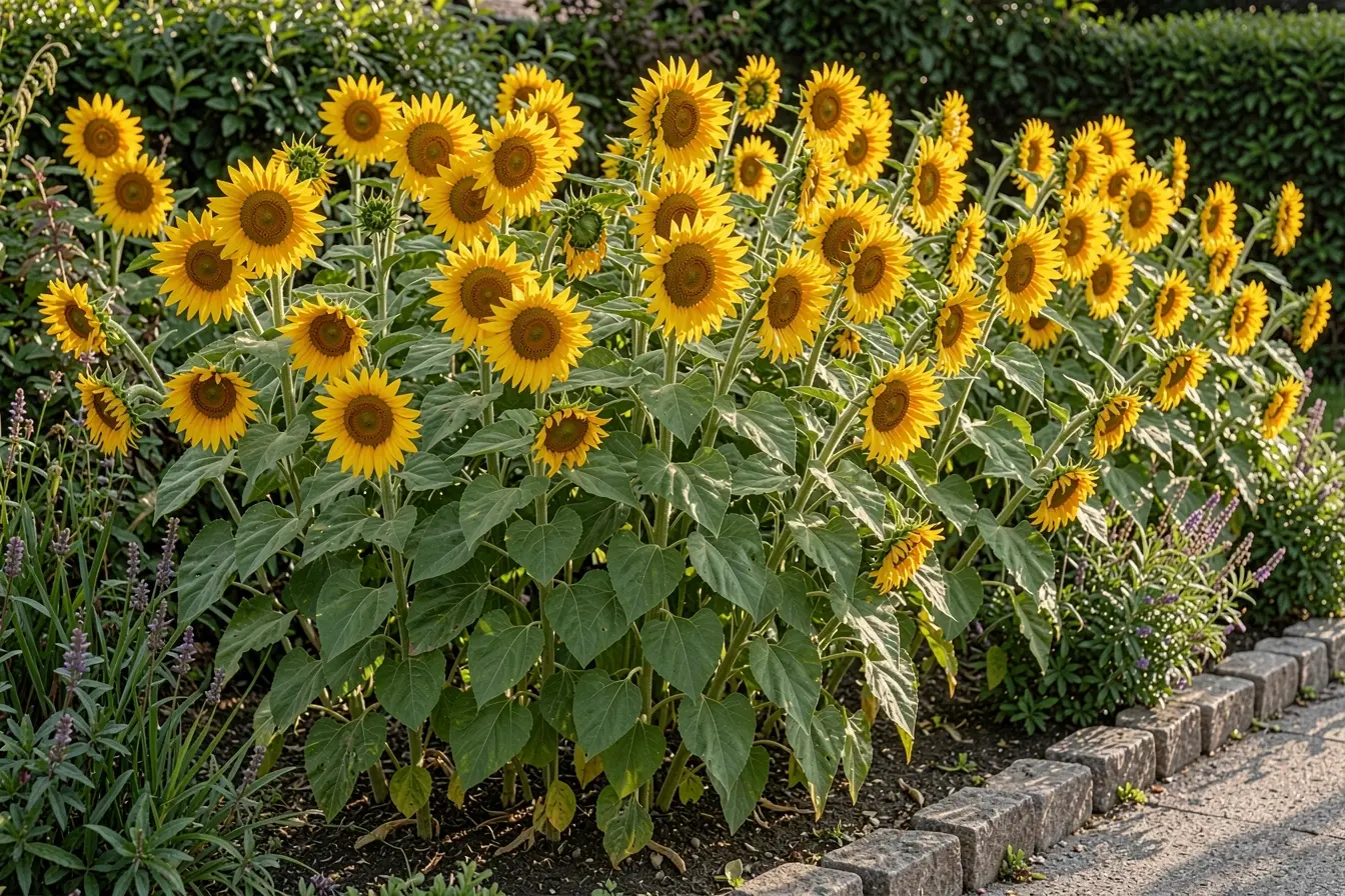 girassois-ramificados-com-varias-flores-preenchendo-um-canteiro-ensolarado O tamanho do girassol muda o jardim: variedades para vasos e canteiros girassois-ramificados-com-varias-flores-preenchendo-um-canteiro-ensolarado O tamanho do girassol muda o jardim: variedades para vasos e canteiros