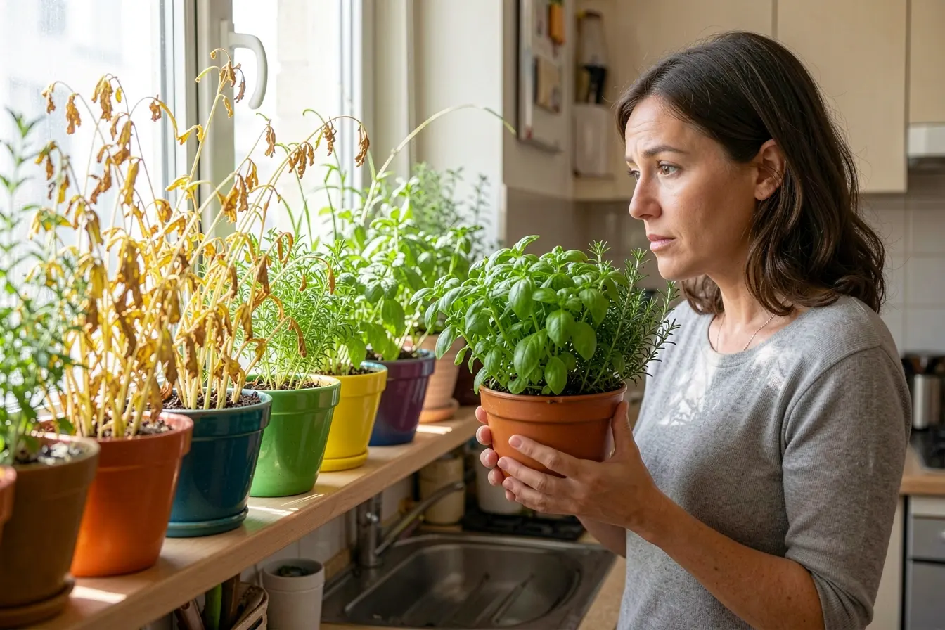 horta-de-apartamento-com-ervas-saudaveis-e-amareladas-em-diferentes-condicoes-de-luz Nem toda erva gosta de apartamento: as escolhas certas para uma horta bonita e produtiva horta-de-apartamento-com-ervas-saudaveis-e-amareladas-em-diferentes-condicoes-de-luz Nem toda erva gosta de apartamento: as escolhas certas para uma horta bonita e produtiva
