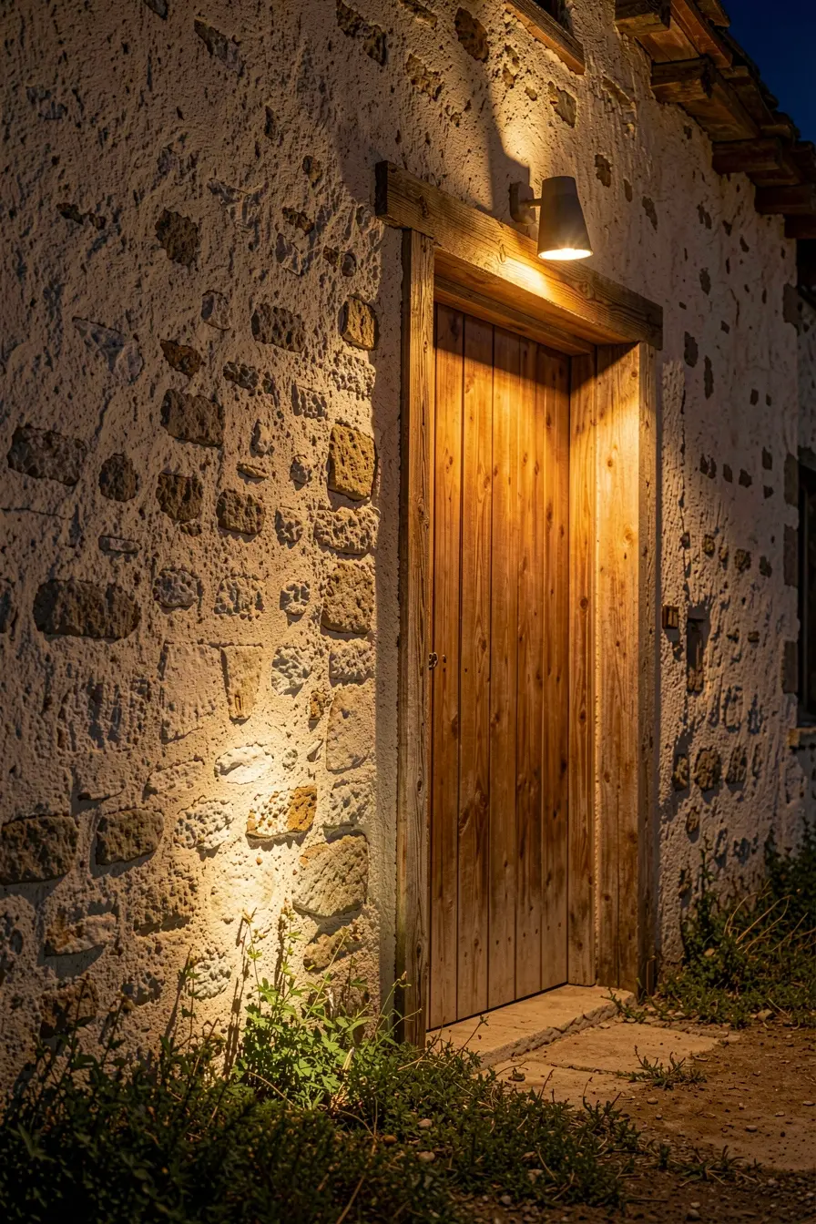 iluminacao-lateral-destaca-pedra-e-madeira-enquanto-a-luz-frontal-apaga-a-textura-da-fachada-rural A iluminação noturna revela o que falta nas fachadas de casas de campo iluminacao-lateral-destaca-pedra-e-madeira-enquanto-a-luz-frontal-apaga-a-textura-da-fachada-rural A iluminação noturna revela o que falta nas fachadas de casas de campo