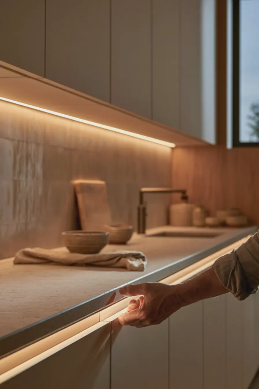 iluminacao-led-com-difusor-fosco-destacando-backsplash-refletivo-suave Sua cozinha pequena pode parecer maior sem precisar reformar nada iluminacao-led-com-difusor-fosco-destacando-backsplash-refletivo-suave Sua cozinha pequena pode parecer maior sem precisar reformar nada