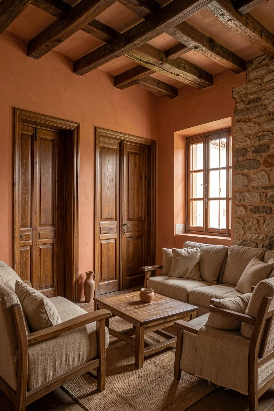 interior-colonial-com-paredes-terracota-vigas-de-madeira-pedra-aparente-e-pintura-que-valoriza-texturas A pintura pode preservar ou apagar a identidade de uma casa colonial interior-colonial-com-paredes-terracota-vigas-de-madeira-pedra-aparente-e-pintura-que-valoriza-texturas A pintura pode preservar ou apagar a identidade de uma casa colonial