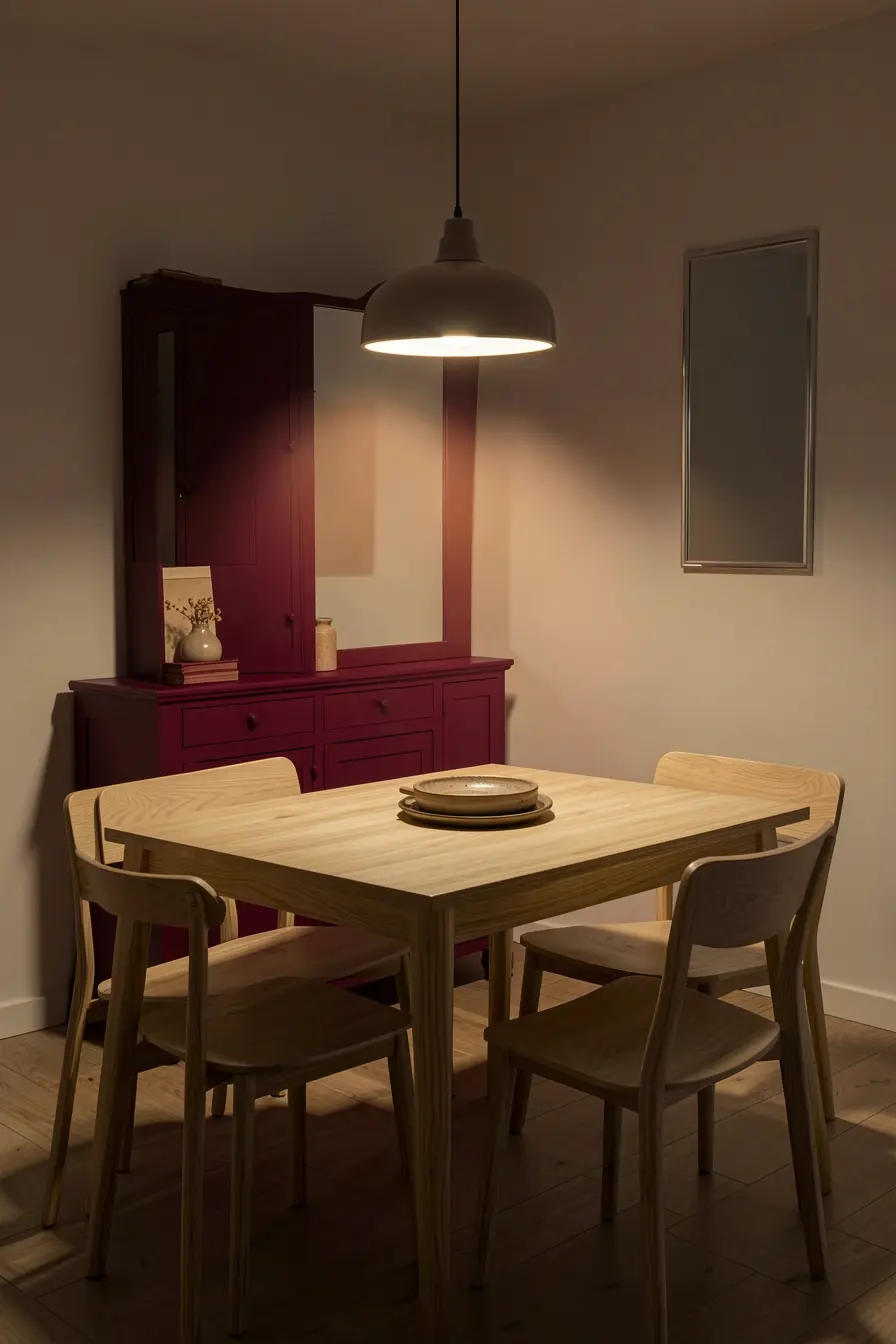 luminaria-destaca-aparador-vinho-pintado-em-sala-de-jantar-sem-excesso-de-decoracao O que colocar ao redor de um móvel pintado para valorizar a peça sem sobrecarregar o ambiente luminaria-destaca-aparador-vinho-pintado-em-sala-de-jantar-sem-excesso-de-decoracao O que colocar ao redor de um móvel pintado para valorizar a peça sem sobrecarregar o ambiente