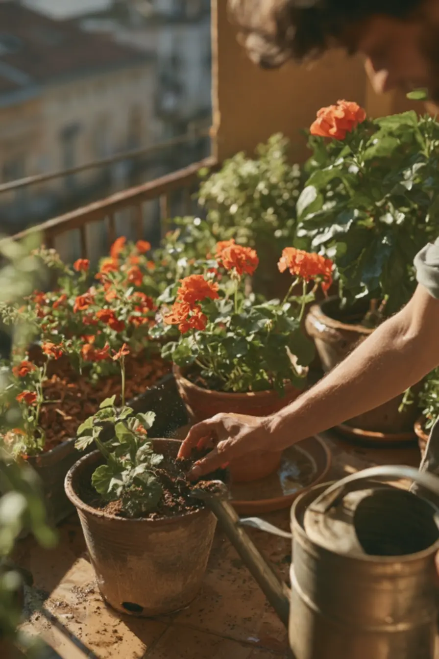 mao-verificando-umidade-da-terra-em-vaso-de-ceramica-com-geranio-florido-emvaranda-de-apartamento As mais lindas flores pra você usar no seu jardim e que florescem o ano todo mao-verificando-umidade-da-terra-em-vaso-de-ceramica-com-geranio-florido-emvaranda-de-apartamento As mais lindas flores pra você usar no seu jardim e que florescem o ano todo