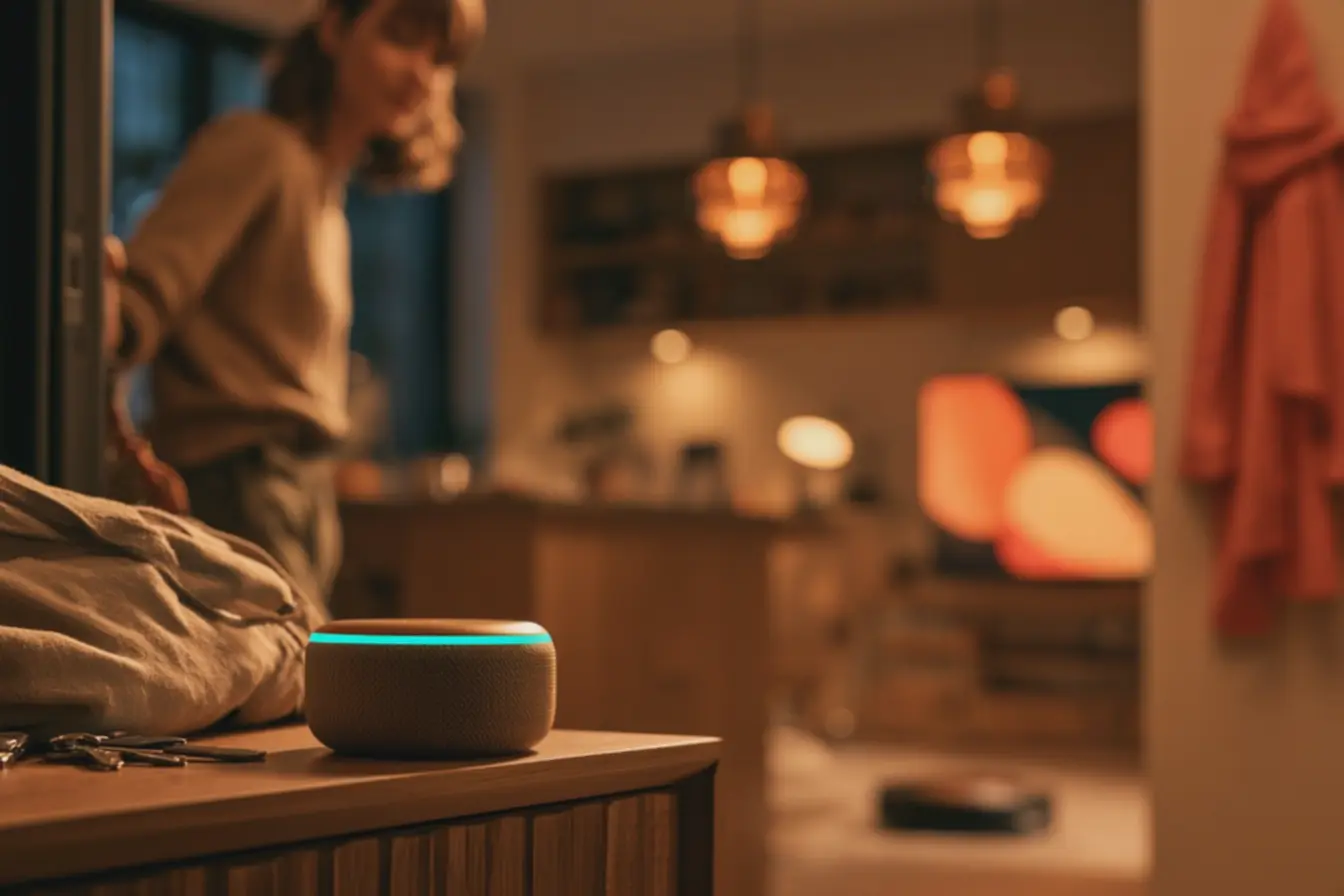 mulher-chegando-em-apartamento-ativando-sistema-de-casa-conectada-com-assistentede-voz Inteligência Artificial dentro de casa. Você aceitaria essas novidades? mulher-chegando-em-apartamento-ativando-sistema-de-casa-conectada-com-assistentede-voz Inteligência Artificial dentro de casa. Você aceitaria essas novidades?