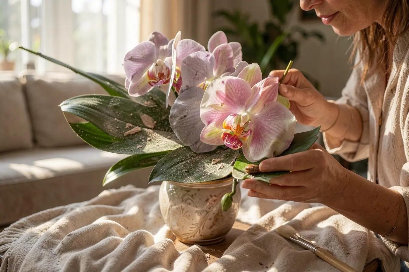 mulher-limpa-orquidea-artificial-e-revela-contraste-entre-folhas-empoeiradas-e-flores-renovadas Orquídeas artificiais com aparência real dependem mais da limpeza do que parece mulher-limpa-orquidea-artificial-e-revela-contraste-entre-folhas-empoeiradas-e-flores-renovadas Orquídeas artificiais com aparência real dependem mais da limpeza do que parece